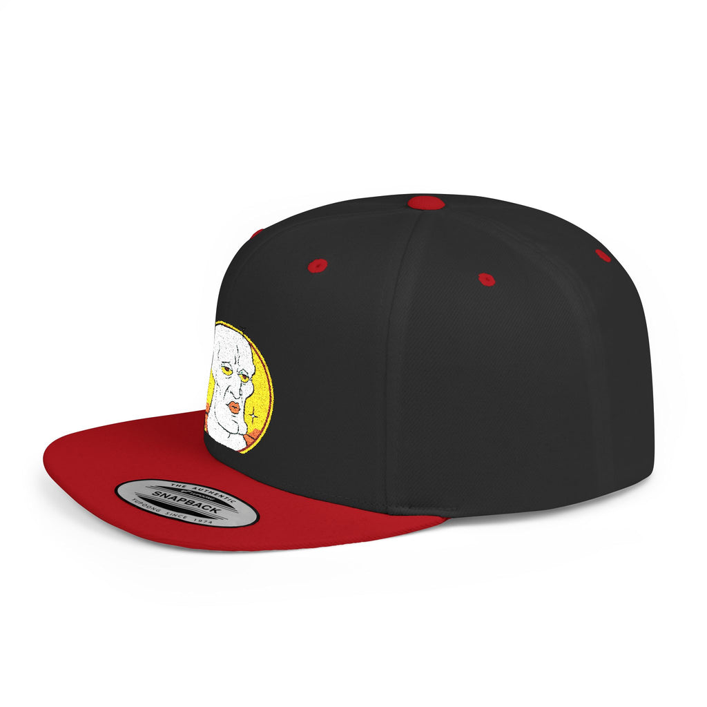 Snapback Hat — Cute Cat Holding Flower Patch, Cute Kawaii Cat Embroidered Cap