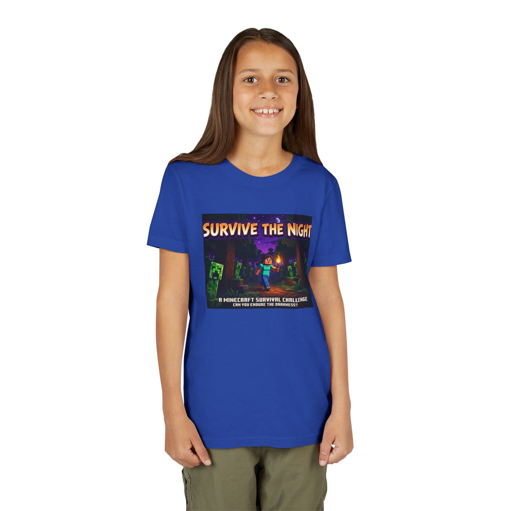 Survive the Night Youth Tee — Glowing Creeper Night Gamer Shirt