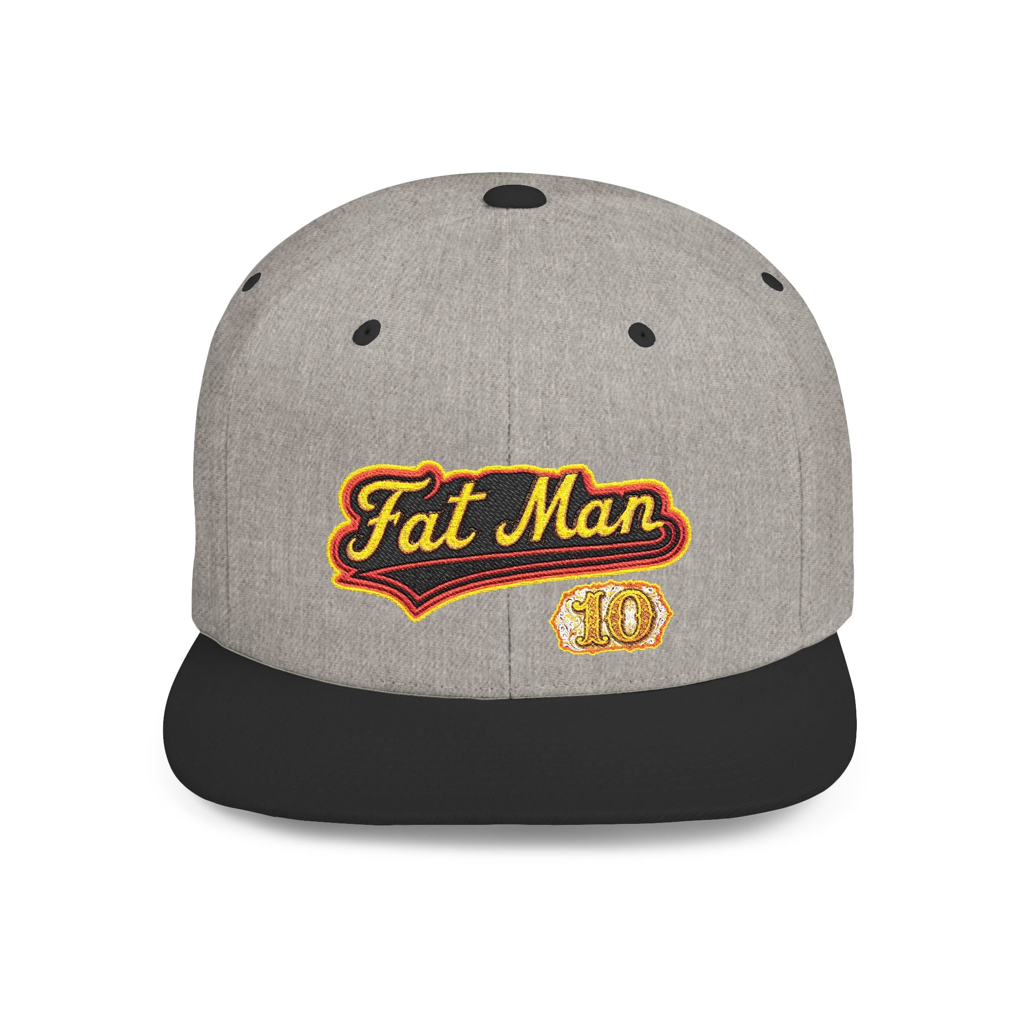 Snapback Hat — Embroidered “Fat Man” Vintage Script Cap