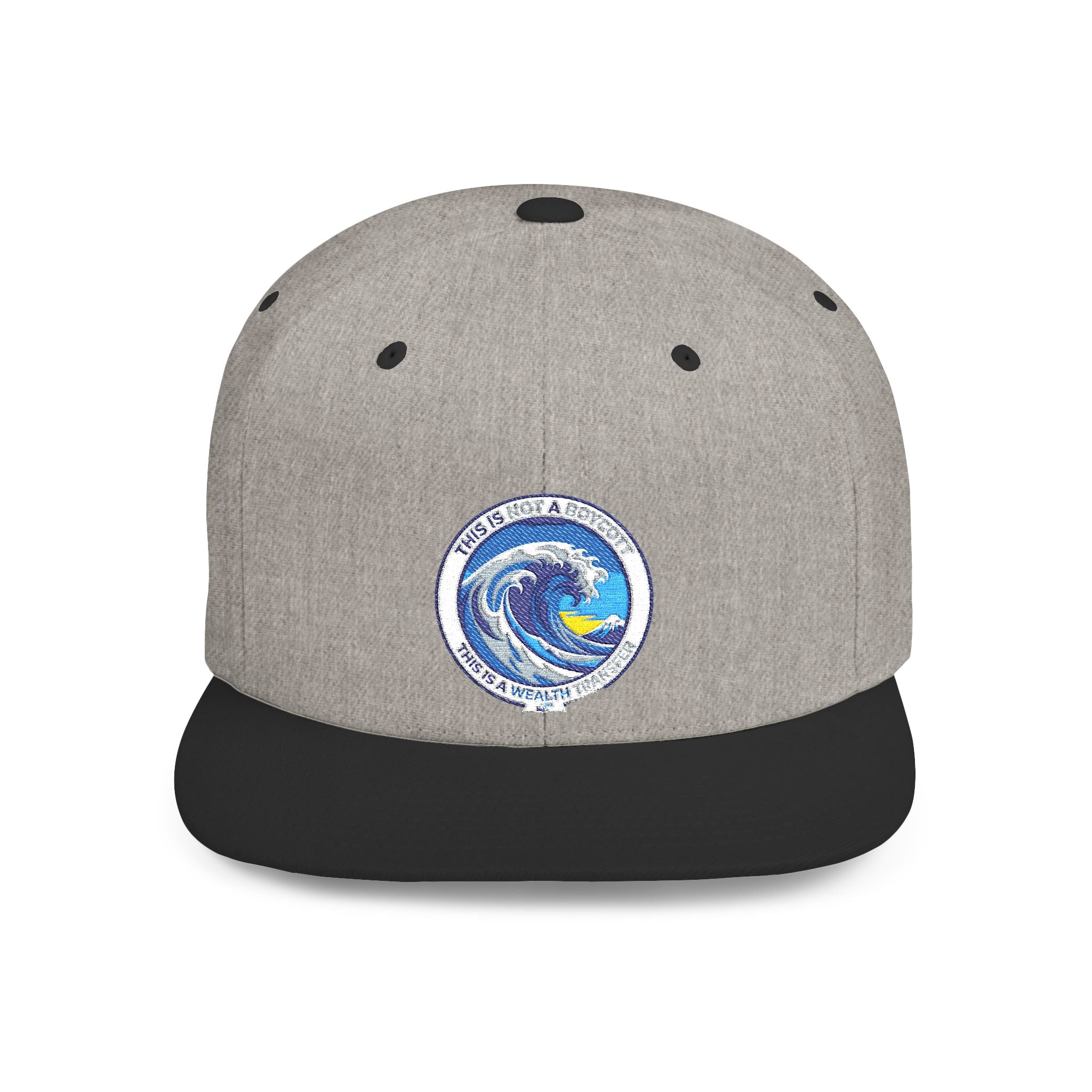 Copy of Reggae Vibes Flat Bill Snapback Hat — Colorful Rasta Music Patch