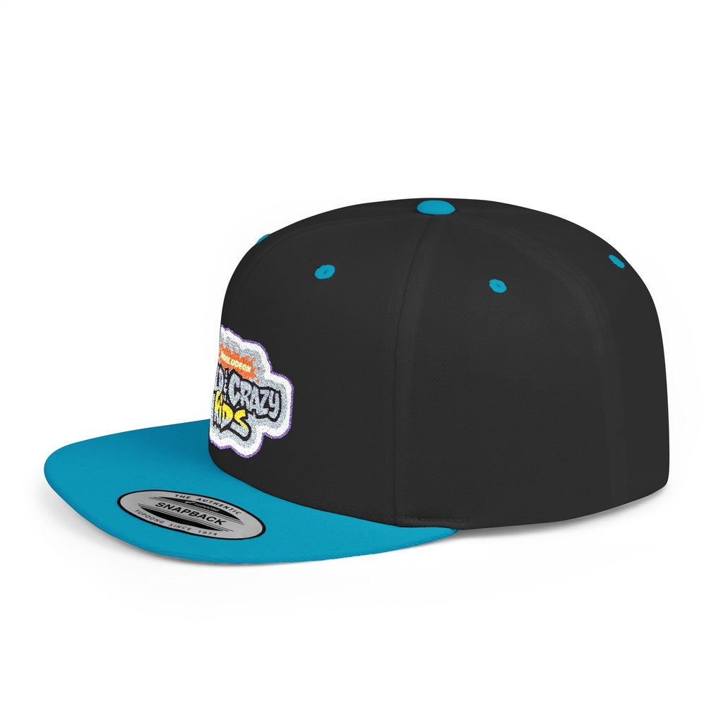 Flat Bill Snapback Hat — 'Neighborhood Vibes' Embroidered Patch Cap