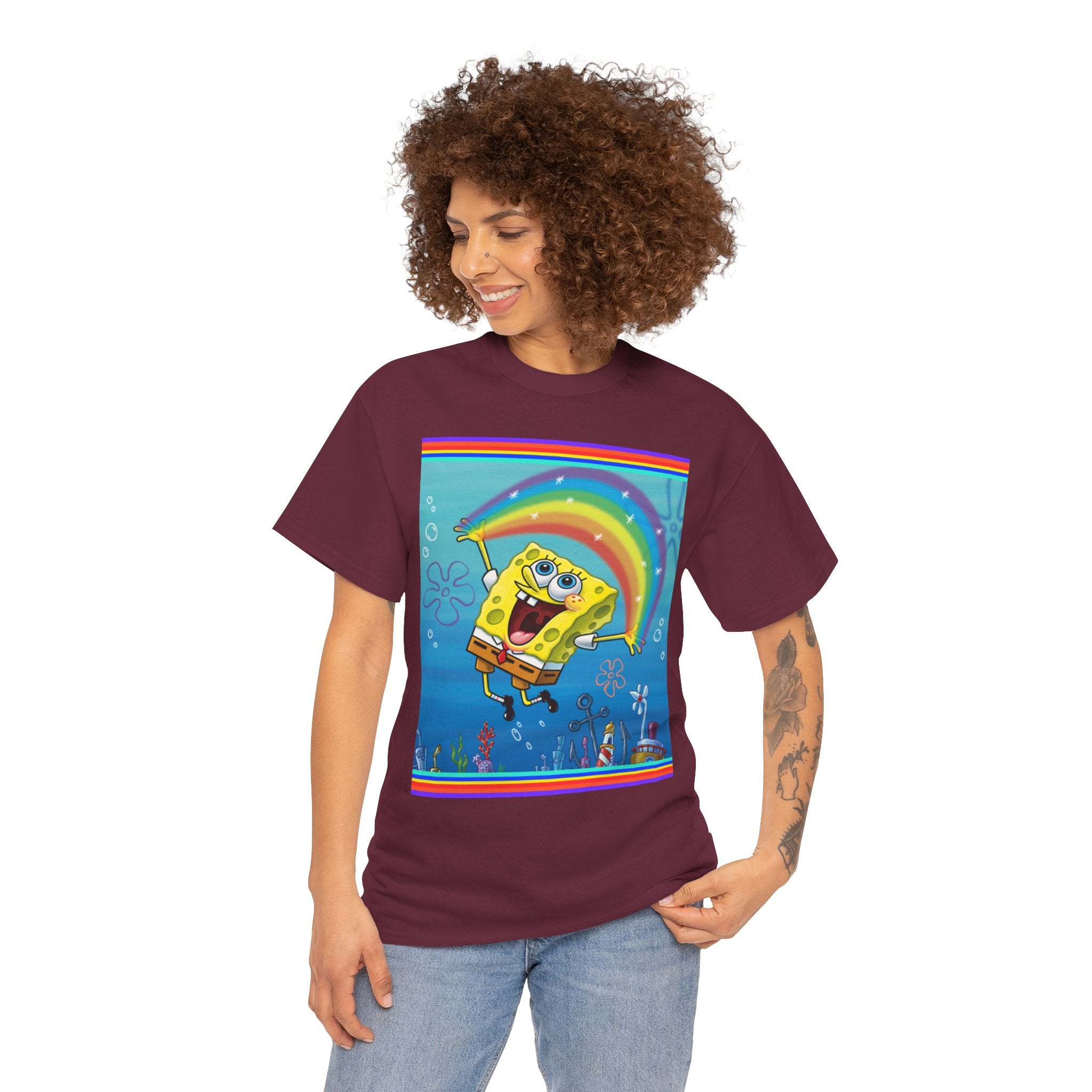SpongeBob Rainbow SquarePants T-Shirt — Nickelodeon Graphic Tee