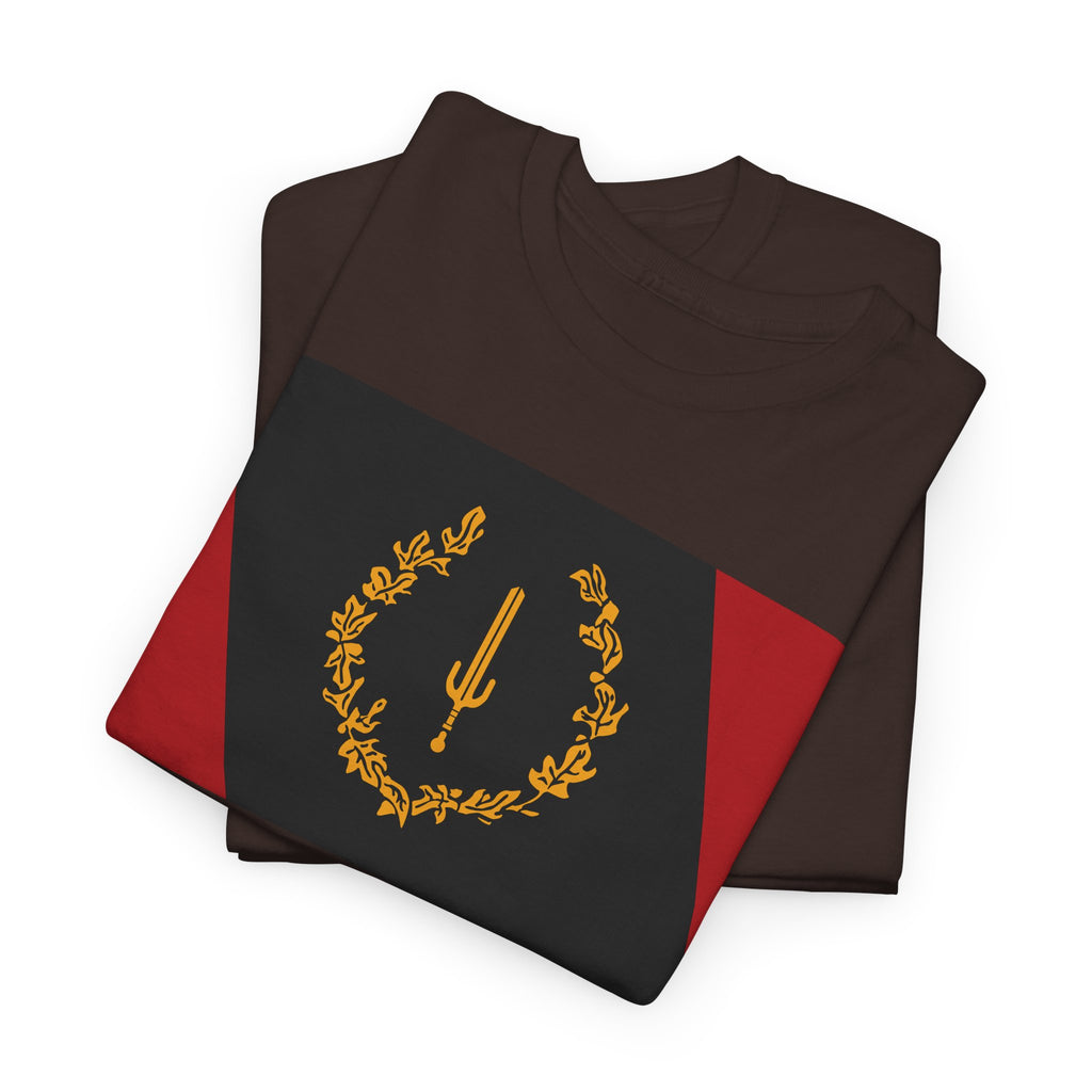 Laurel Trident Tee — Vintage Gold Emblem Graphic T-Shirt