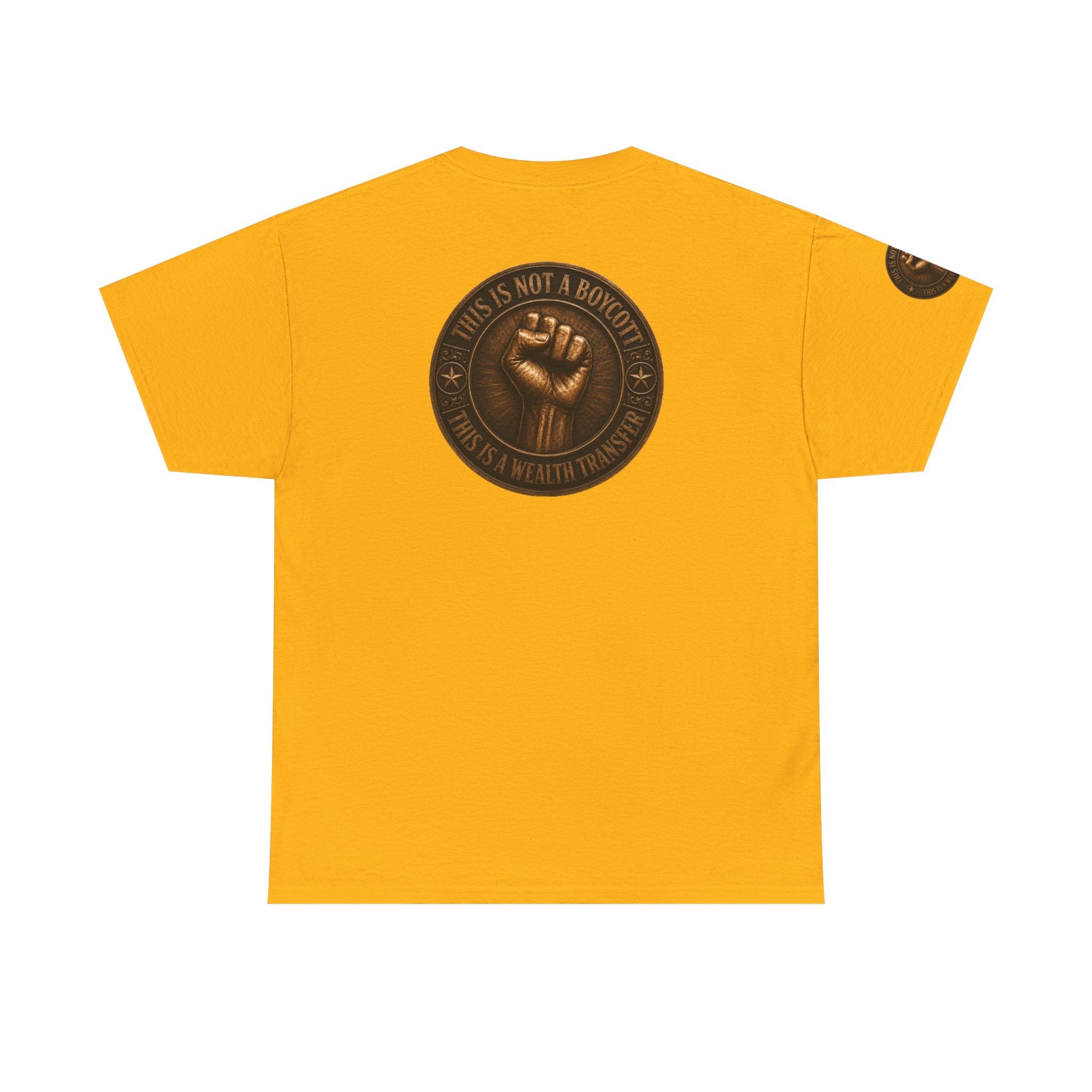 Graphic Tee — 'This Is Not A Boycott' Fist Emblem with Vintage Group Portrait