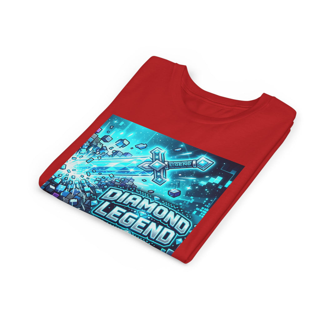 Youth Diamond Legend Tee — Pixel Minecraft-Style Gem Graphic Shirt