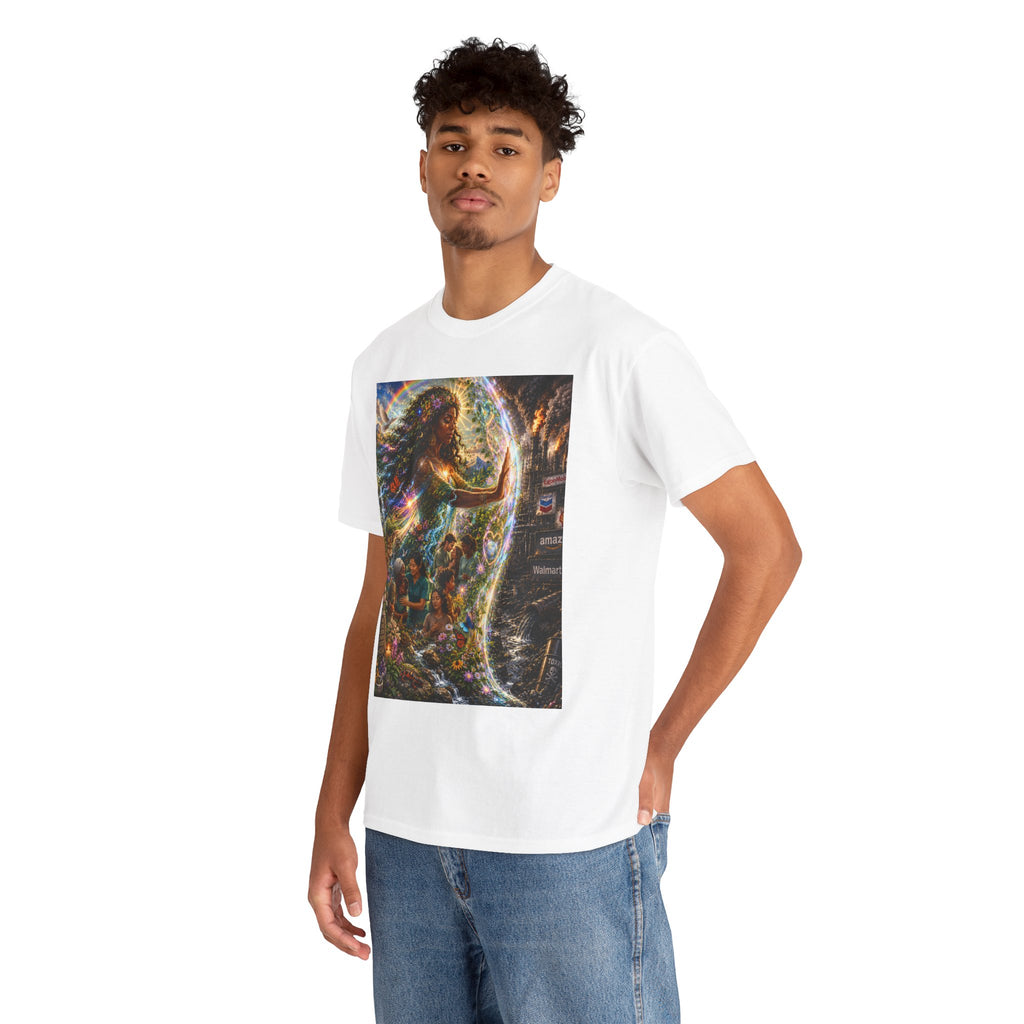 Cosmic Guardian Tee — Earth Mother Spiritual Graphic T-Shirt