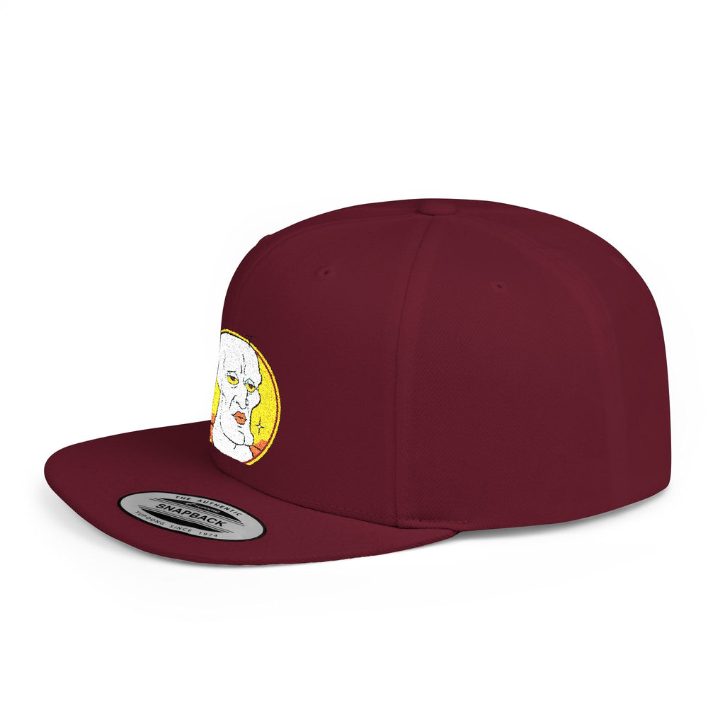 Snapback Hat — Cute Cat Holding Flower Patch, Cute Kawaii Cat Embroidered Cap