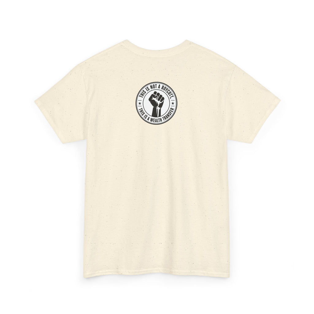 Graphic Tee — Retro Portrait Front with Black Power Fist Back