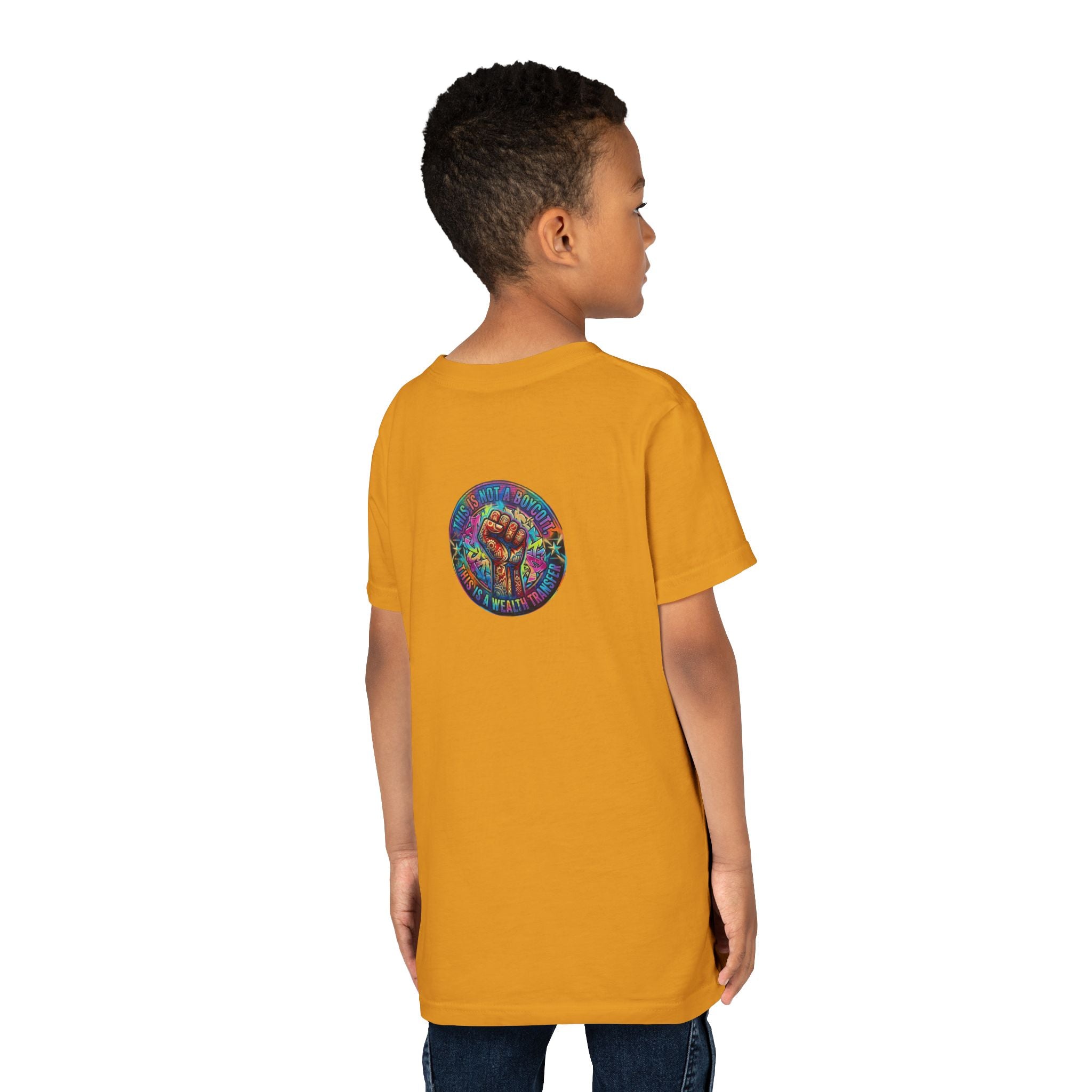Retro Pixel Explosion Youth Tee — Smiling Avatar, Hearts, Gems & Controllers