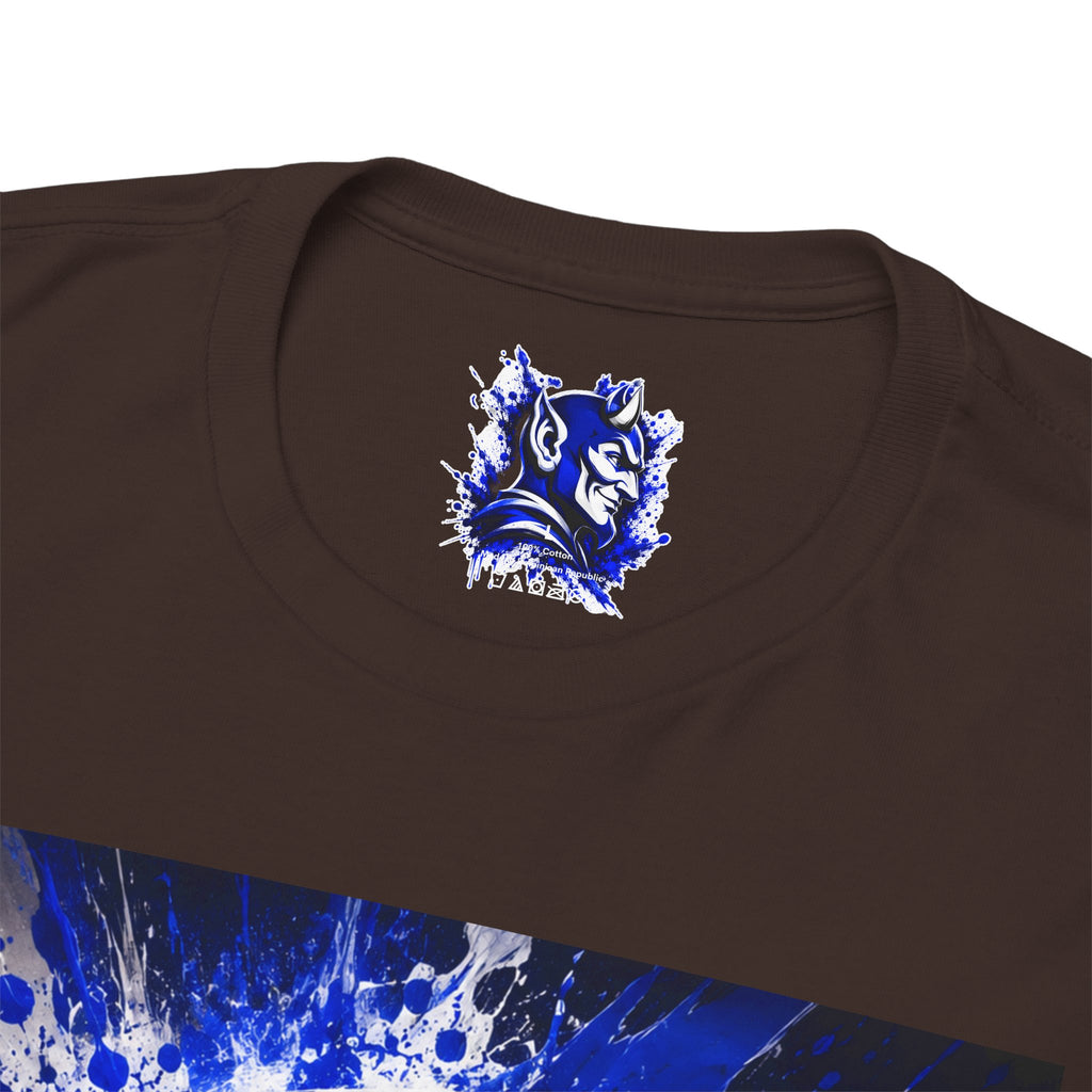 Duke Blue Devils Graphic Tee — Splatter Devil Logo T‑Shirt