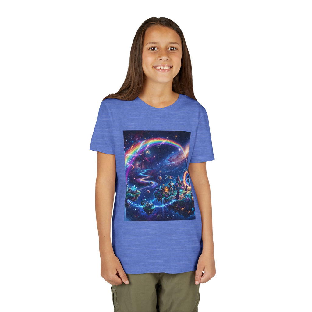 Galaxy Fantasy Youth Tee — Floating Islands, Robots & Magic Portals