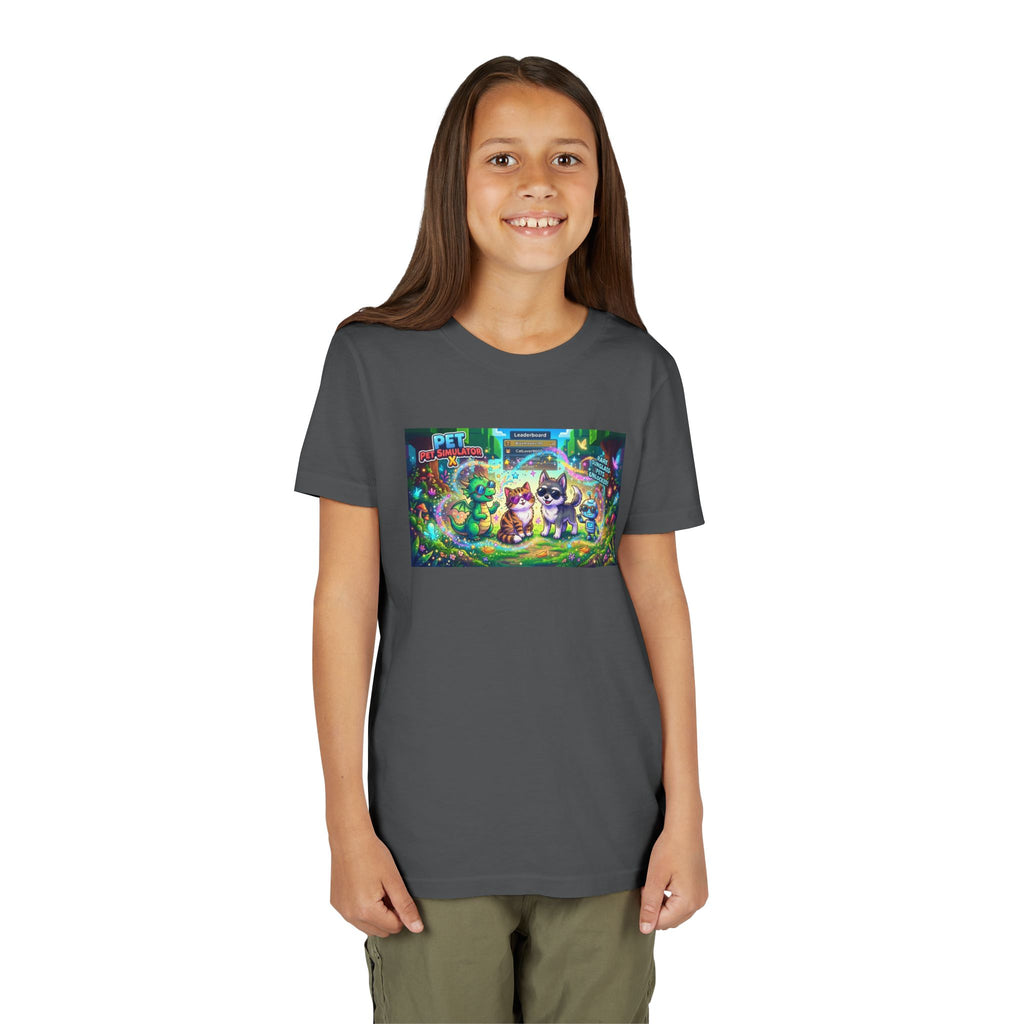 Cute Fantasy Pets Sunglasses Tee — Dragon, Cat, Wolf & Robot Pets