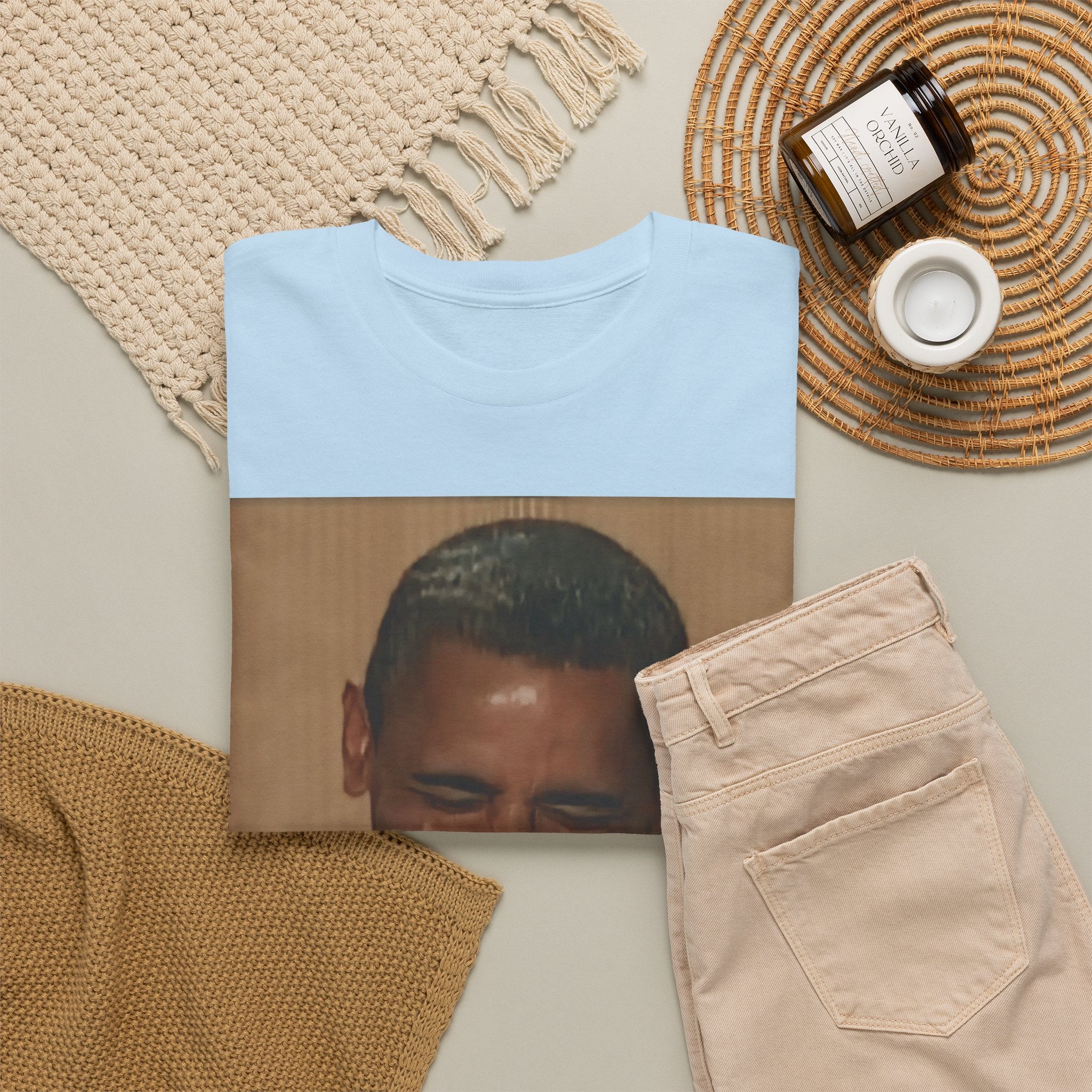 Laughing President Photo Tee — Vintage Smile Graphic T-Shirt