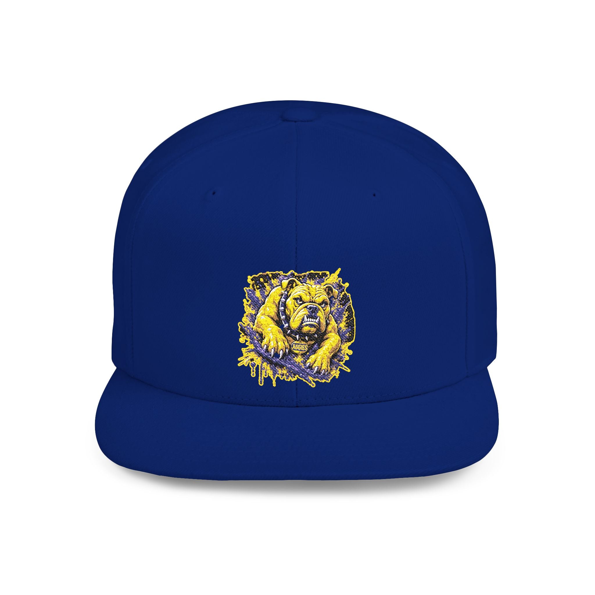 Lion Watercolor Snapback Hat — Yellow & Purple Lion Design