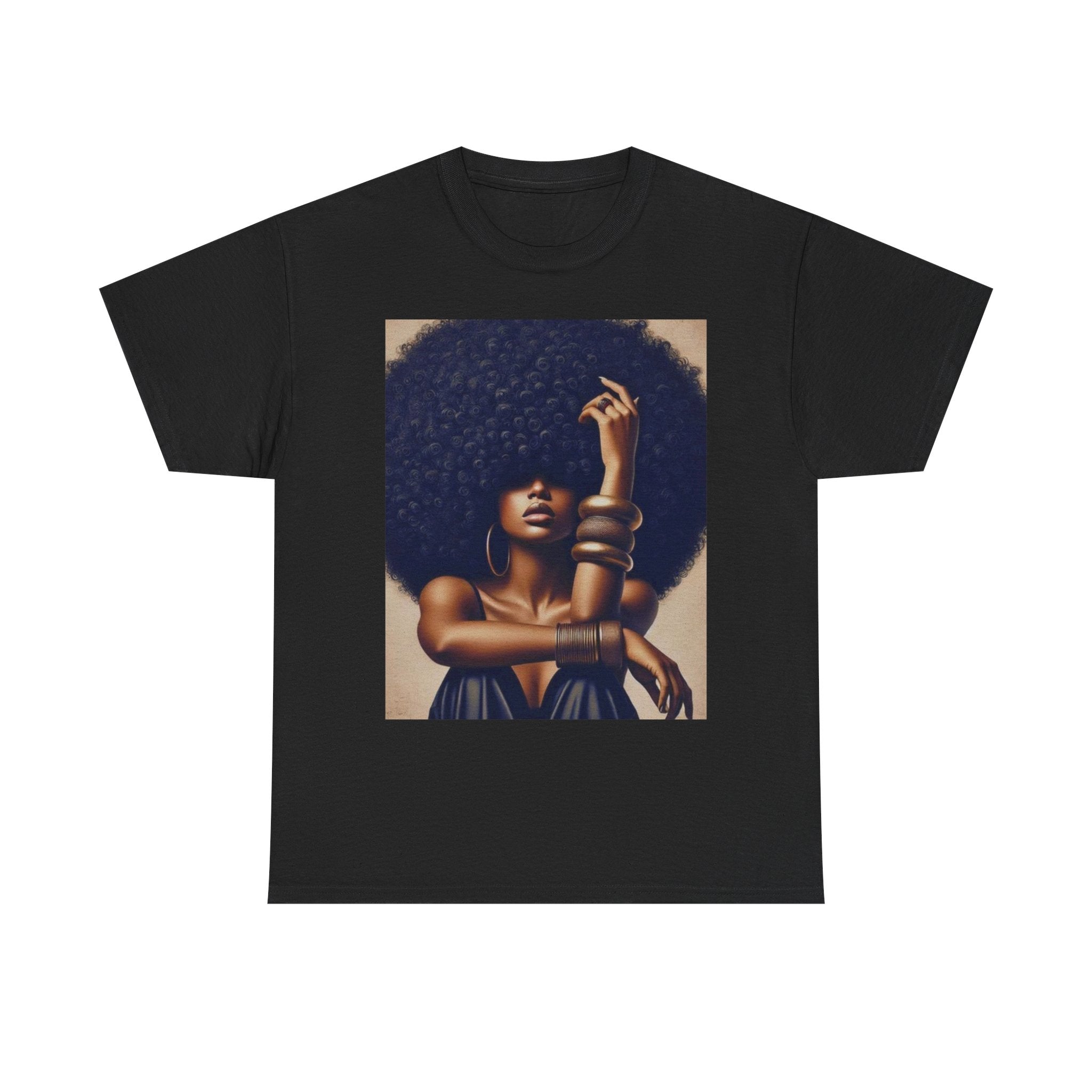 Afro Goddess Portrait Tee — Empowerment Graphic T-Shirt