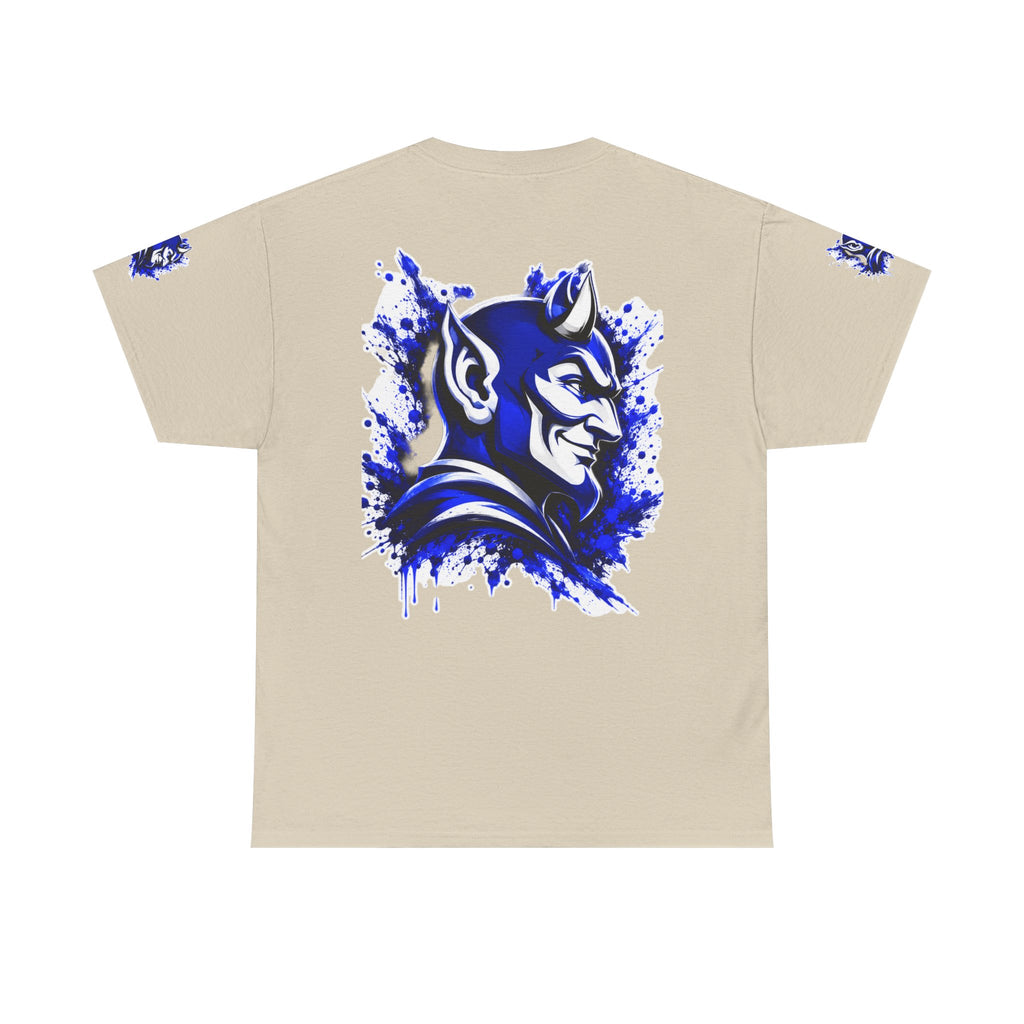 Duke Blue Devils Graphic Tee — Splatter Devil Logo T‑Shirt