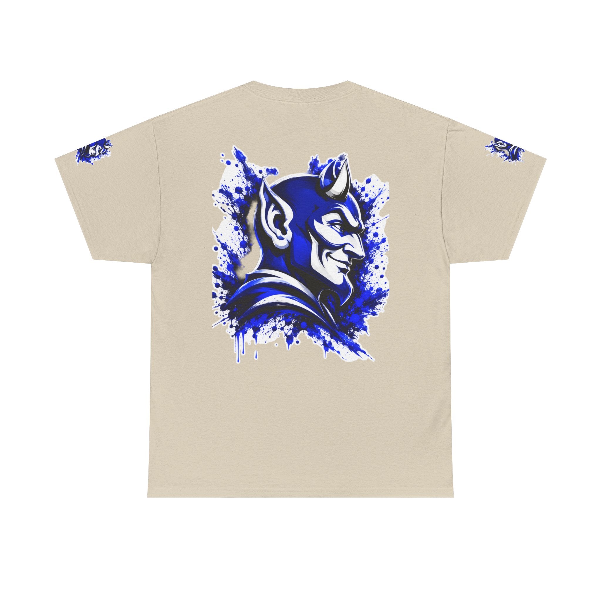 Duke Blue Devils Graphic Tee — Splatter Devil Logo T‑Shirt