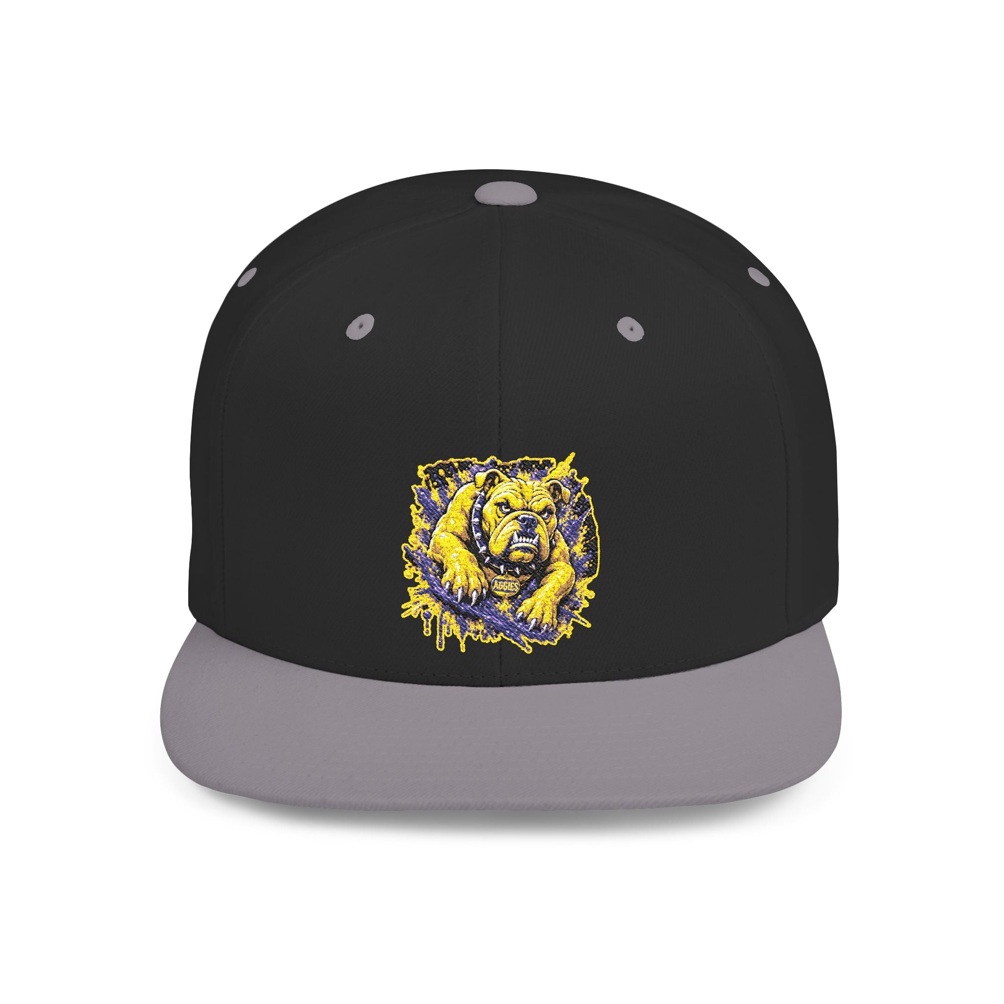 Lion Watercolor Snapback Hat — Yellow & Purple Lion Design