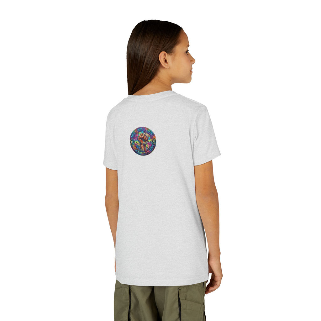 Neon Power Button Tee — Gamer Screen Escape Youth T-Shirt