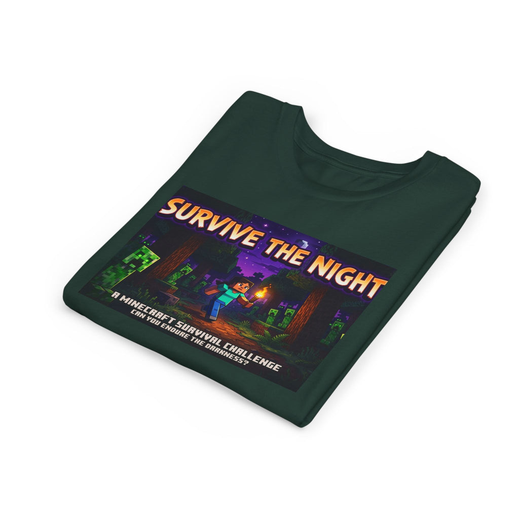 Survive the Night Youth Tee — Glowing Creeper Night Gamer Shirt