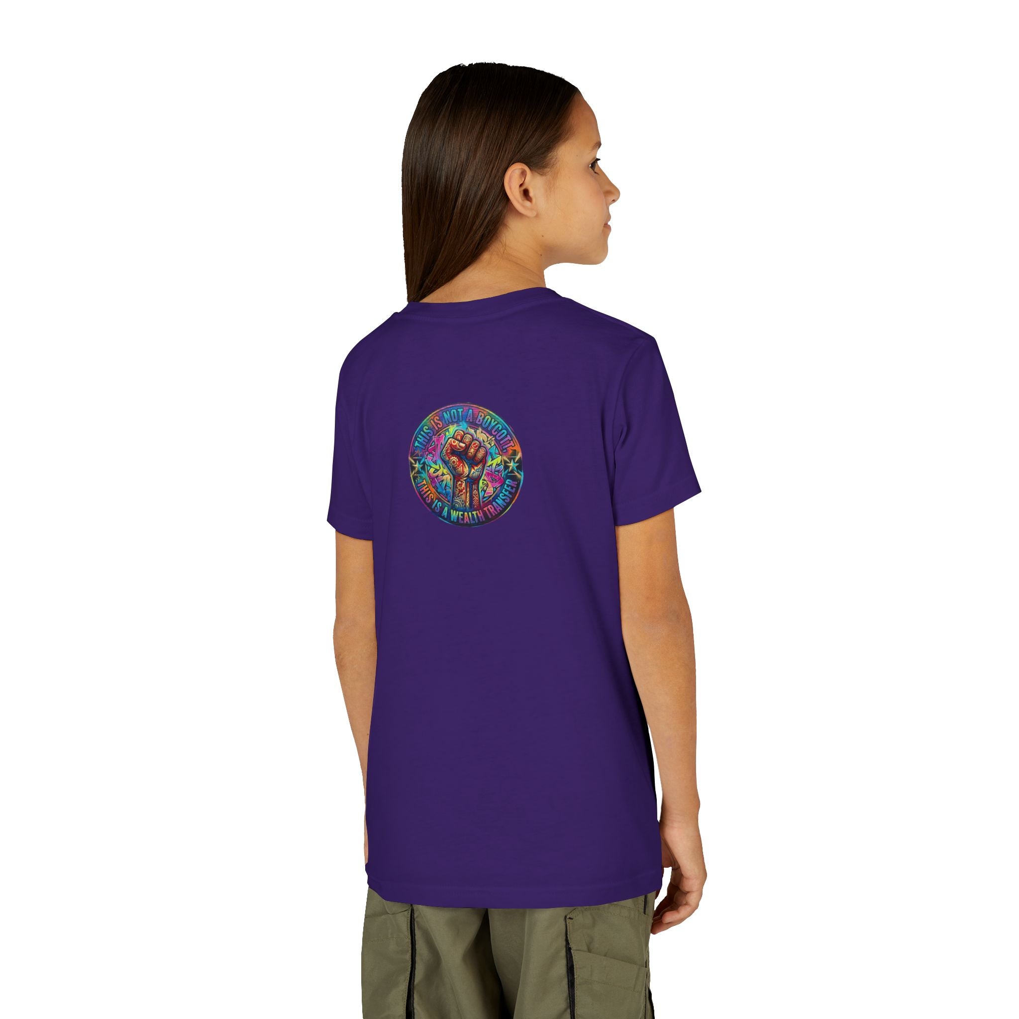 Retro Pixel Explosion Youth Tee — Smiling Avatar, Hearts, Gems & Controllers