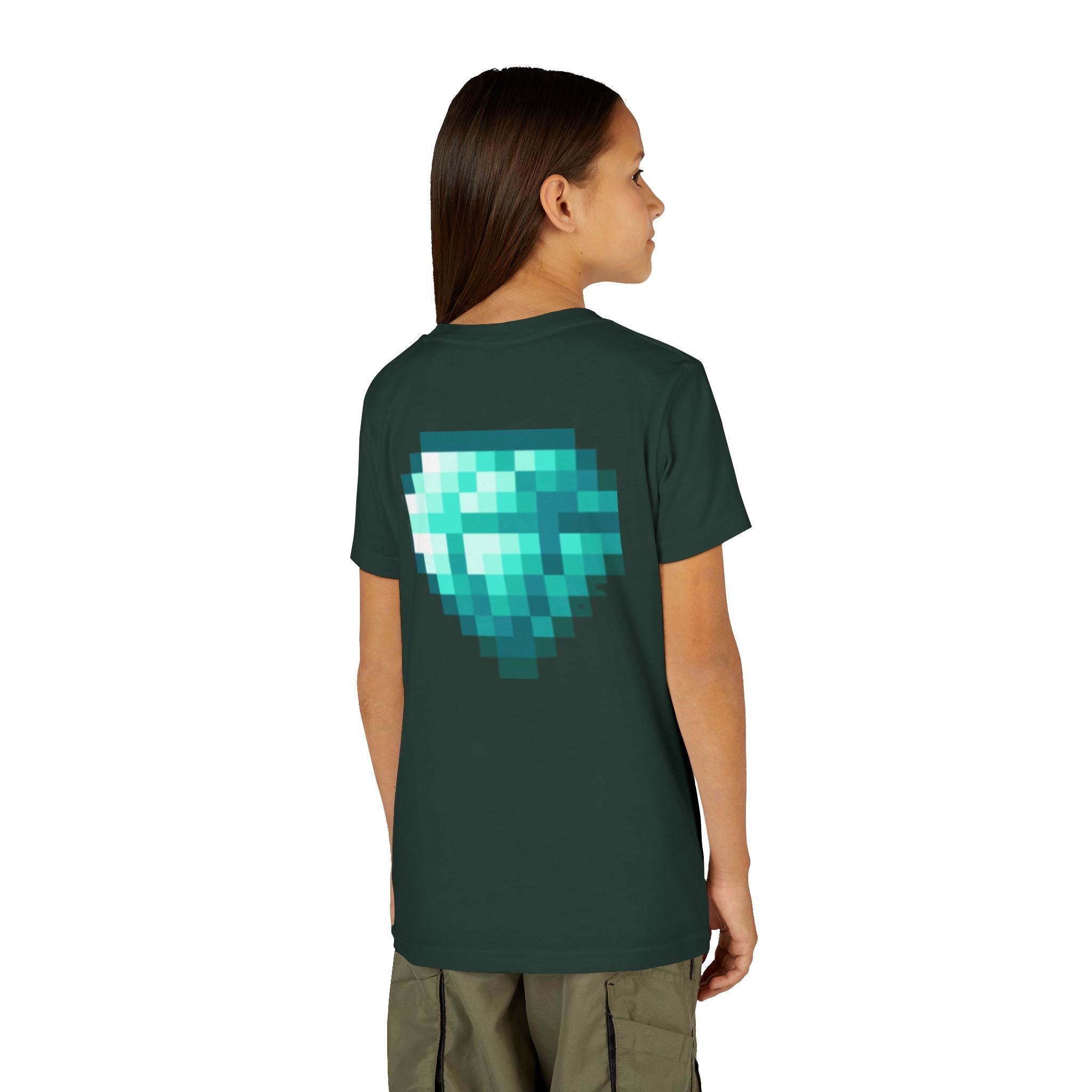 Youth Diamond Legend Tee — Pixel Minecraft-Style Gem Graphic Shirt