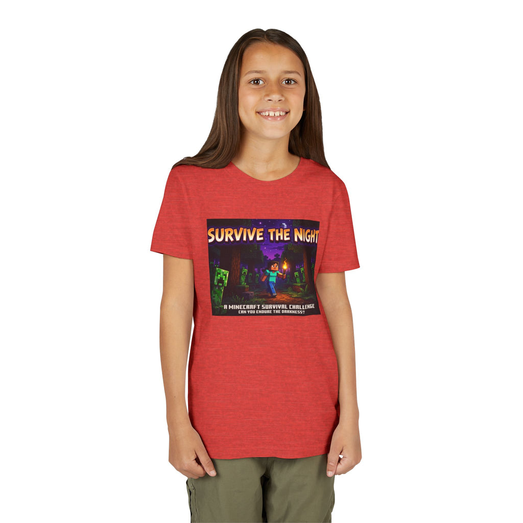 Survive the Night Youth Tee — Glowing Creeper Night Gamer Shirt