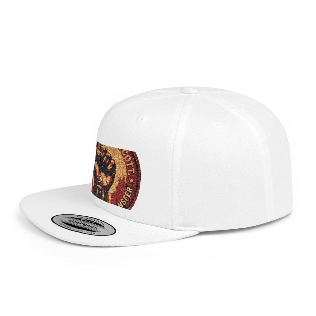 Raised Fist Snapback Hat – Vintage Protest Emblem Flat Bill Cap