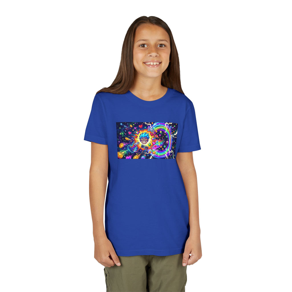 Kids Gaming Tee — Neon Rainbow Portal Gamer Shirt