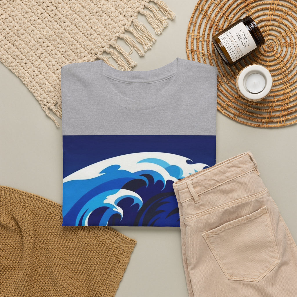 T-Shirt — Coastal Wave Graphic Tee (Ocean Sunset Wave Art)