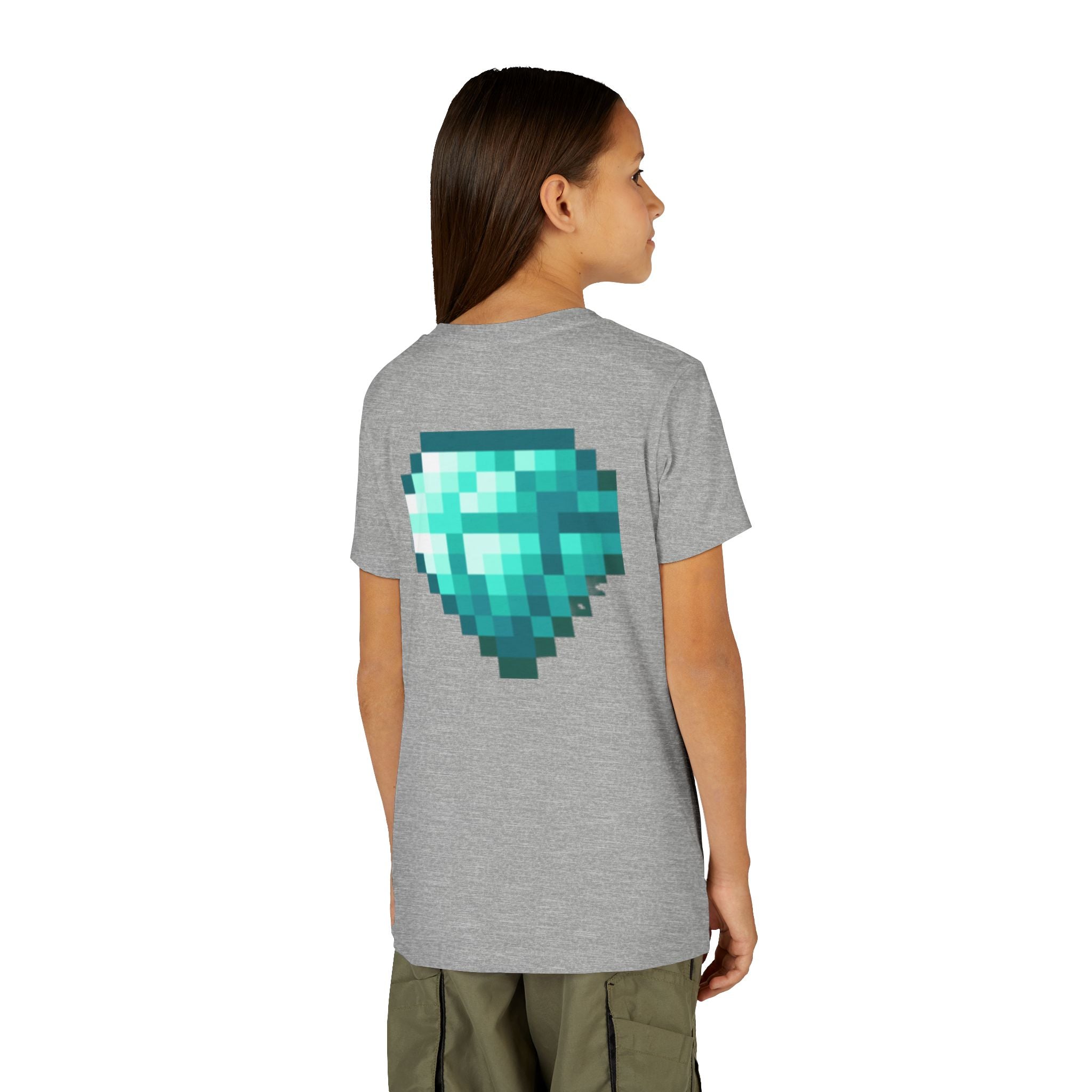 Youth Diamond Legend Tee — Pixel Minecraft-Style Gem Graphic Shirt