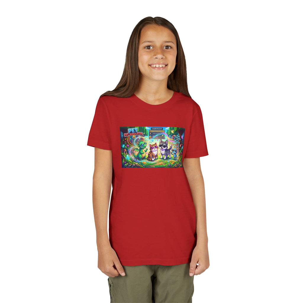 Cute Fantasy Pets Sunglasses Tee — Dragon, Cat, Wolf & Robot Pets