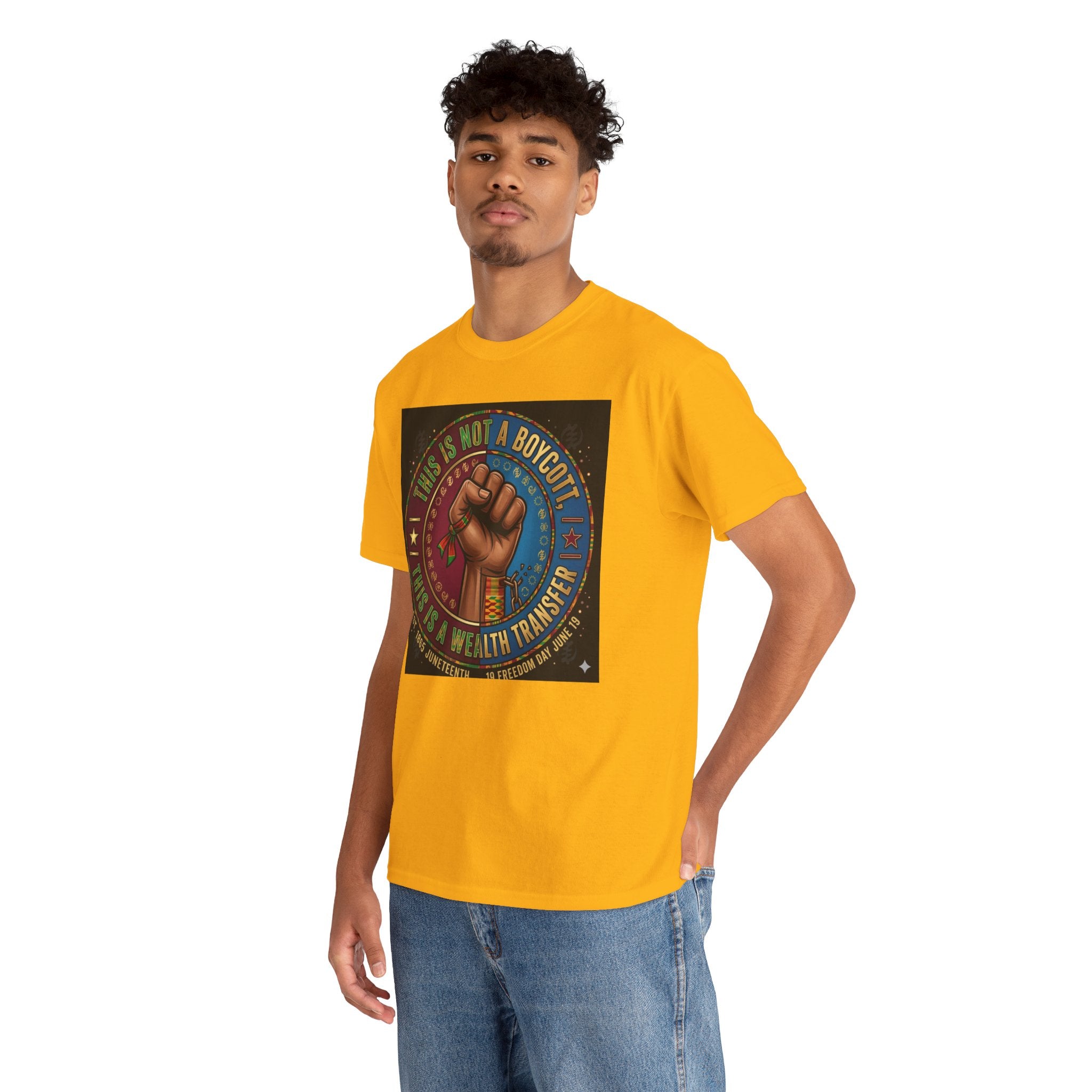 Political Activist Tee — "This Is Not a Boycott, This Is a Wealth Transfer" Fist Graphic Shirt