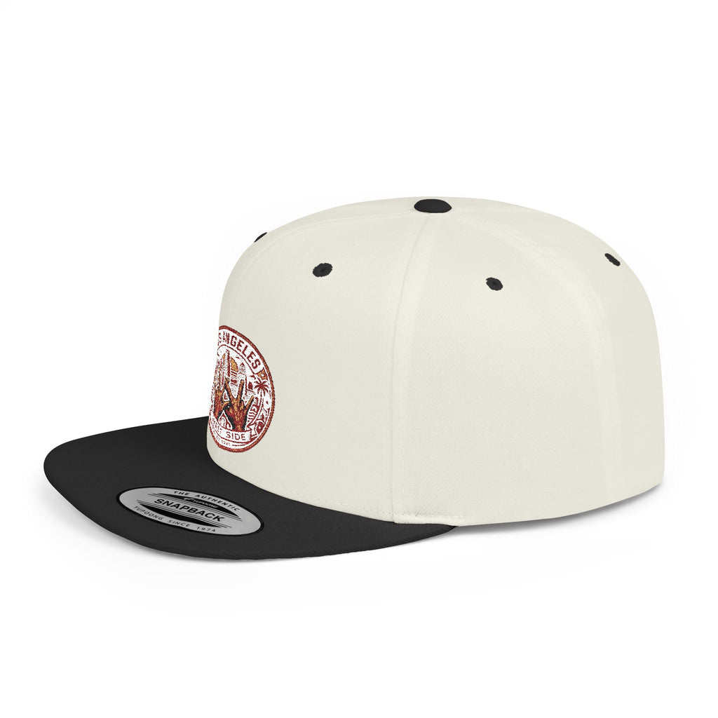 Wildflower Crown Snapback Hat — 'Little Dreamer' Floral Embroidered Flat Bill
