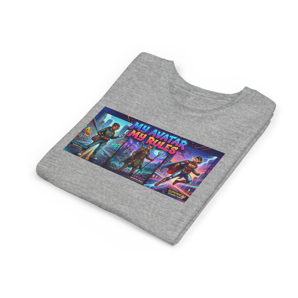 Youth Tee — “MY AVATAR MY RULES” Customizable Character Graphic