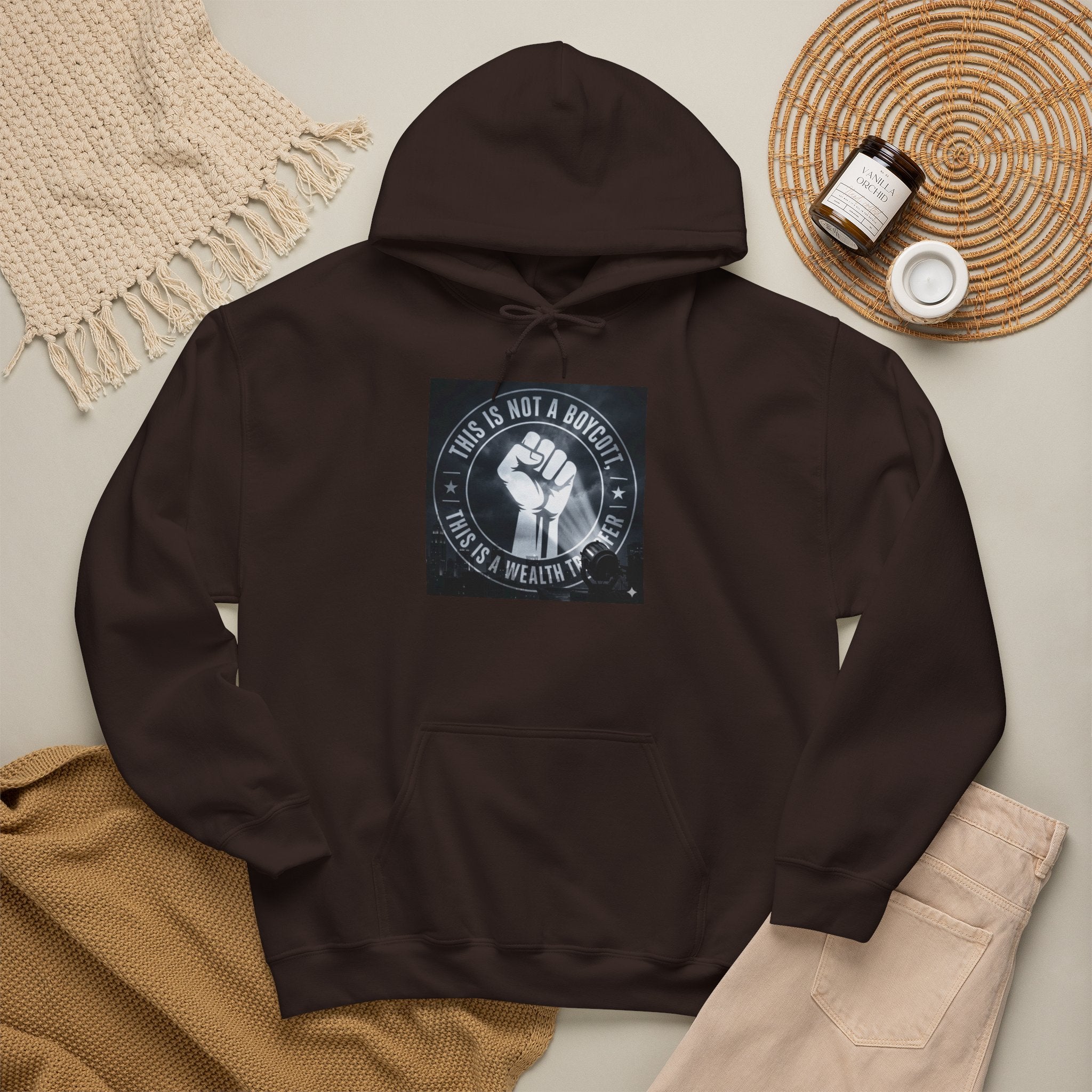 Hoodie — "This Is Not a Moment" Raised Fist Social Justice Pullover