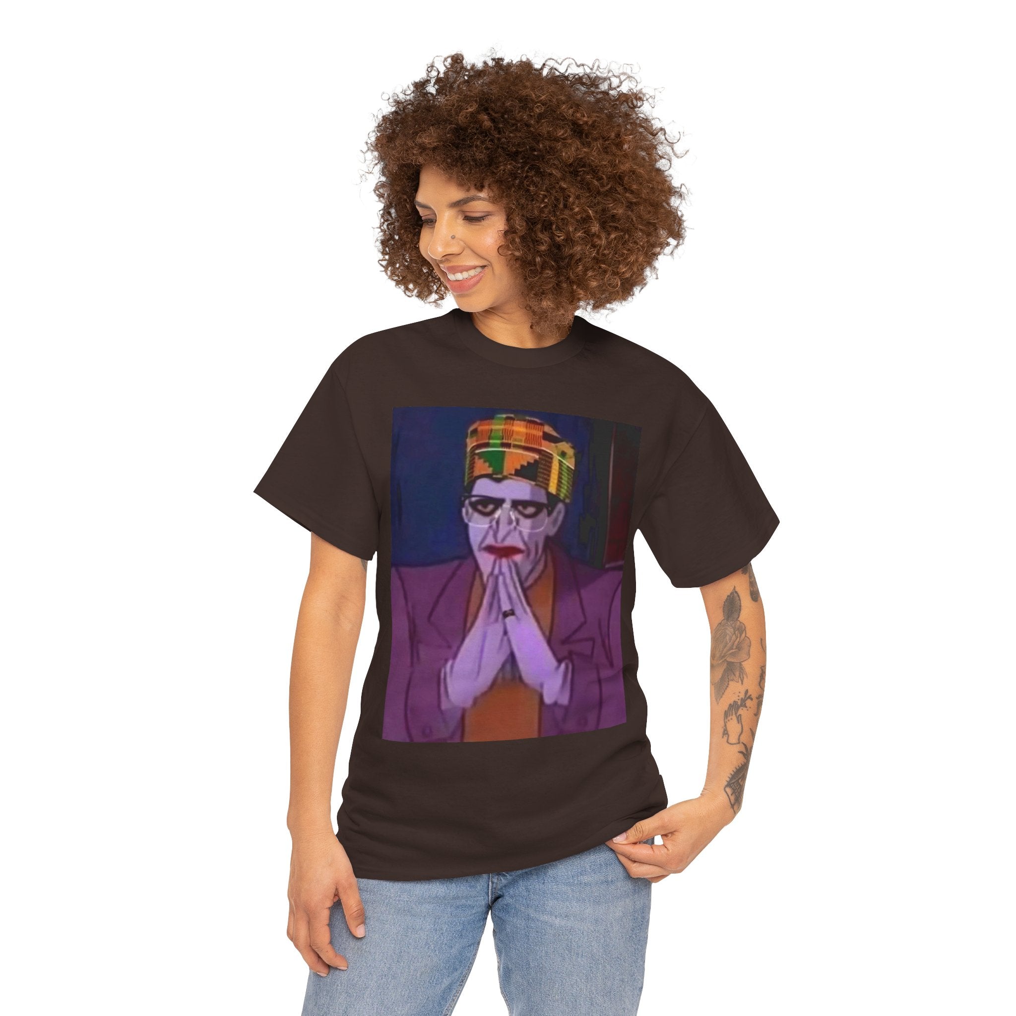 Graphic Tee — Vintage Afrocentric Joker Portrait & Psychedelic Raised Fist Art