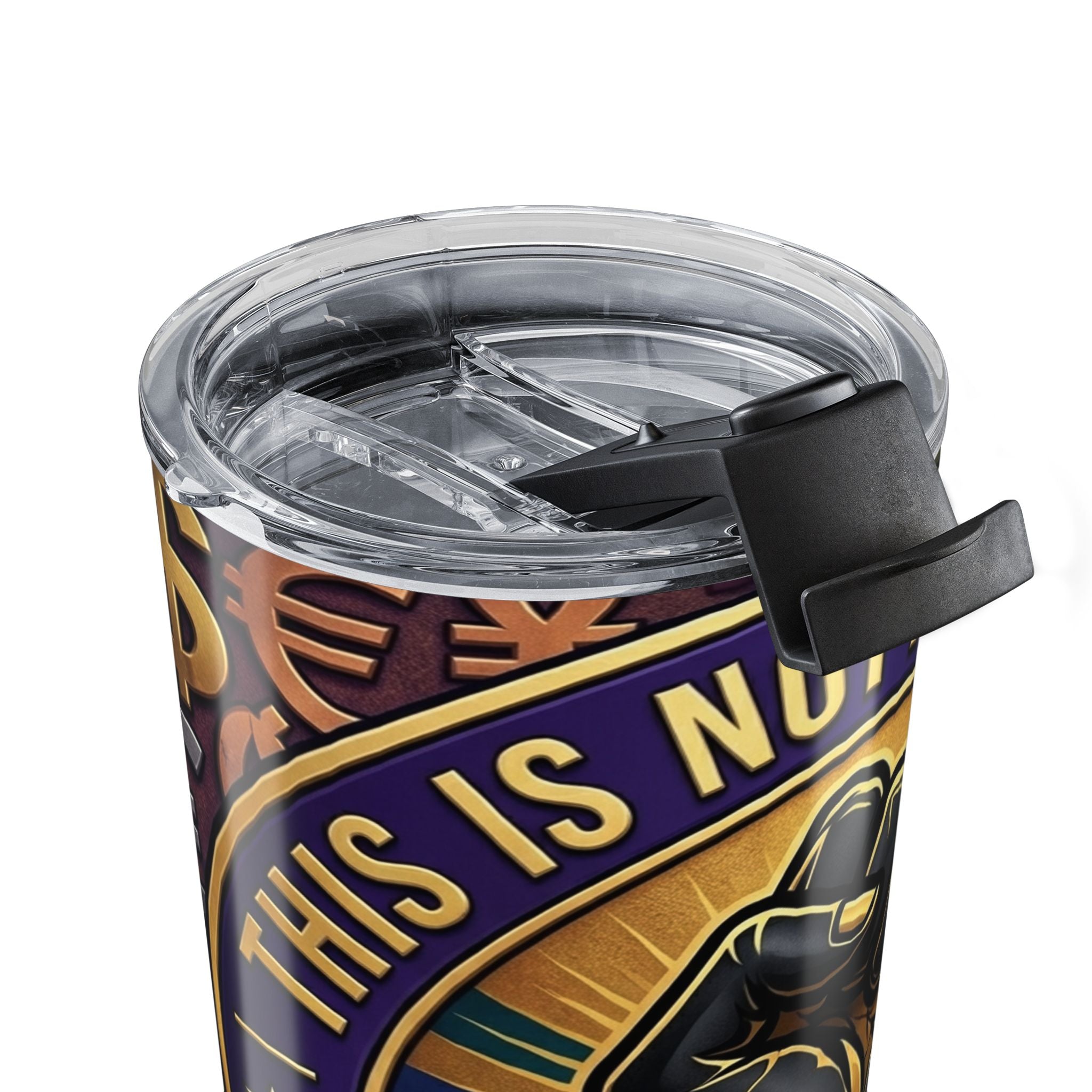 20oz Tumbler — "This Is Not A Box" Black Power Fist Insulated Travel Cup