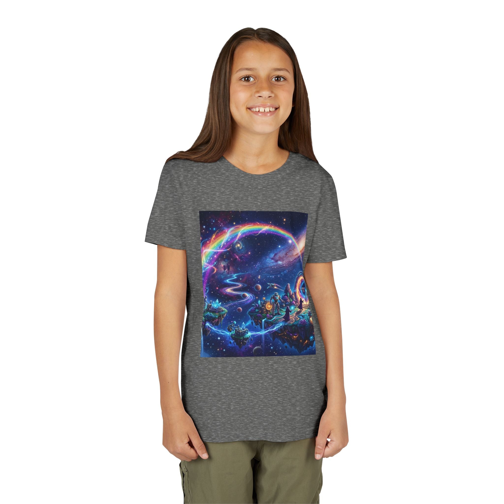 Galaxy Fantasy Youth Tee — Floating Islands, Robots & Magic Portals