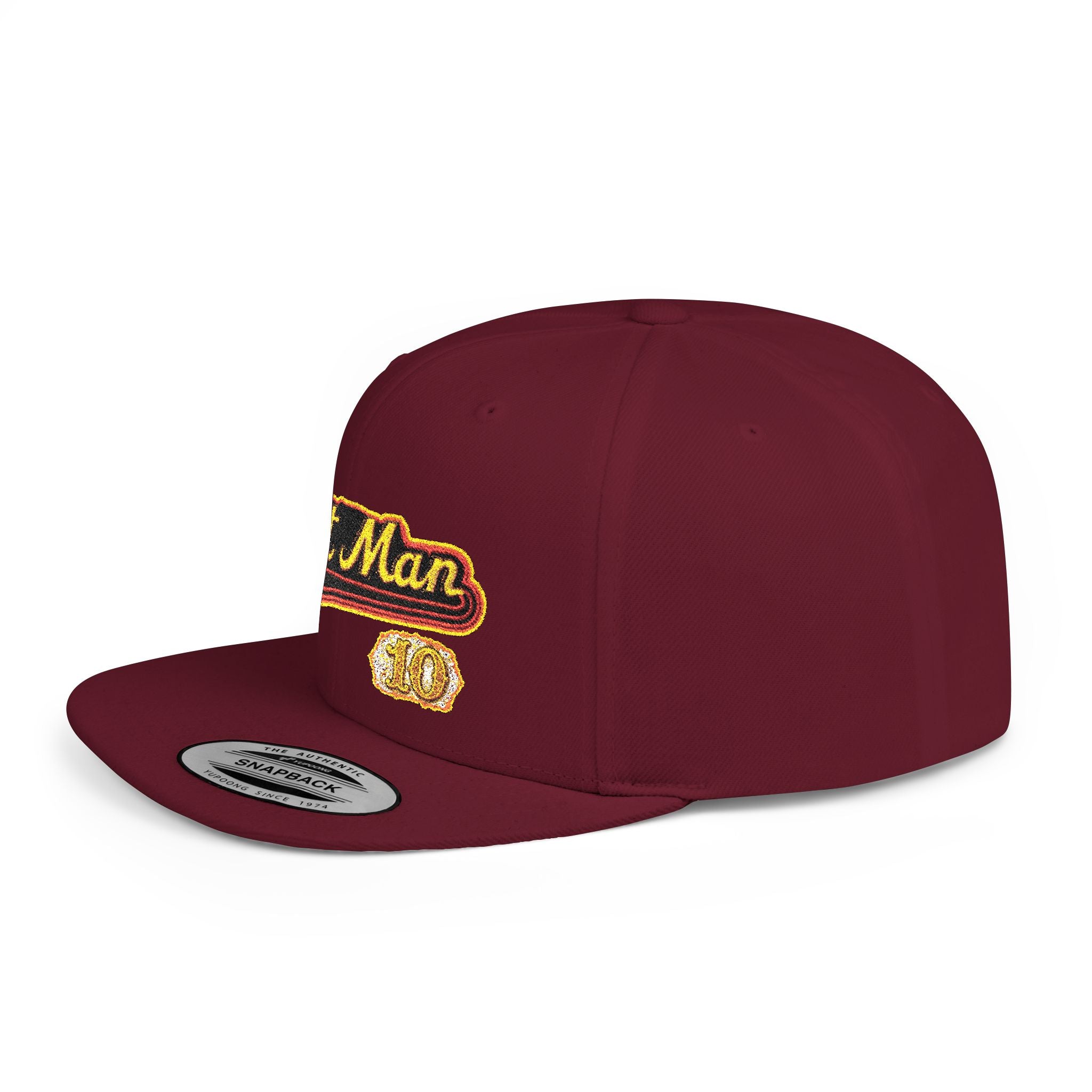 Snapback Hat — Embroidered “Fat Man” Vintage Script Cap