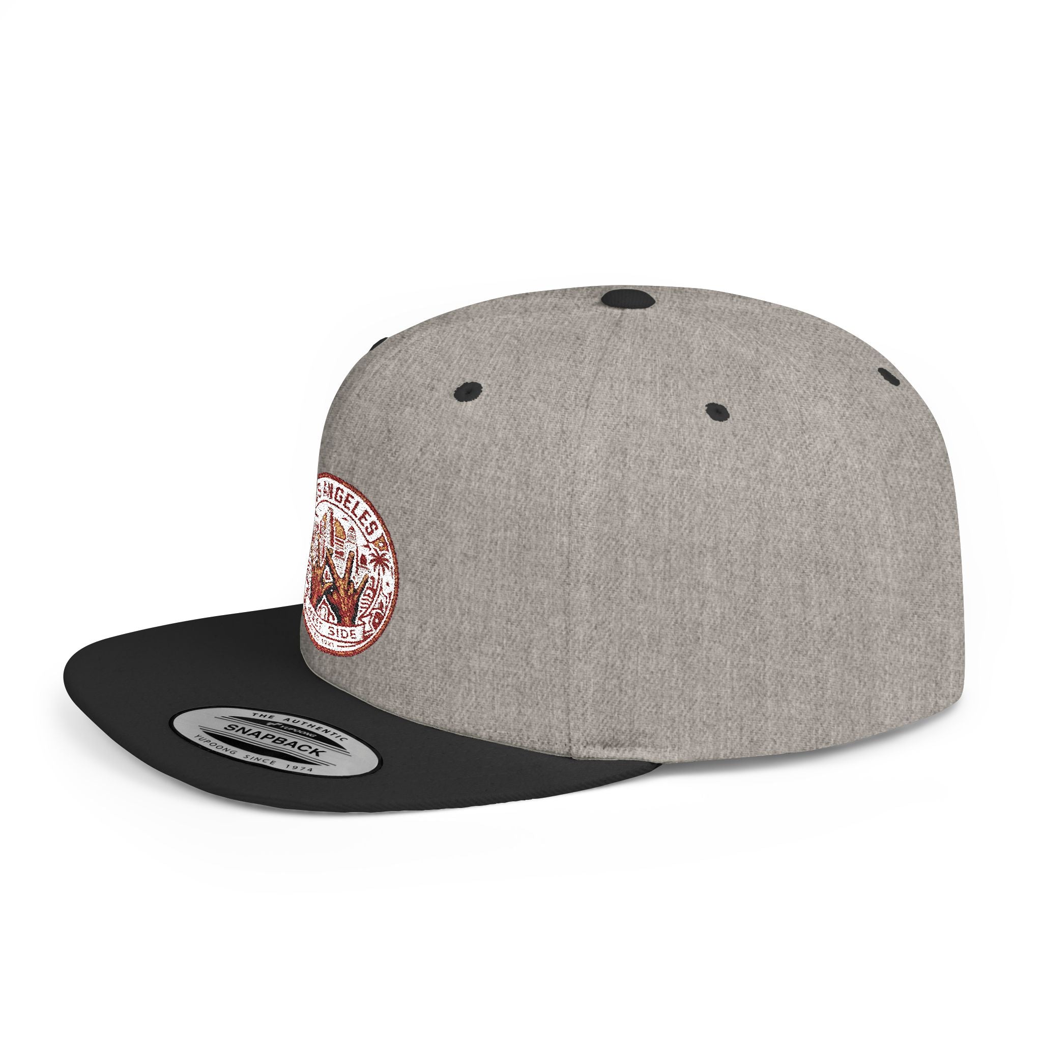 Wildflower Crown Snapback Hat — 'Little Dreamer' Floral Embroidered Flat Bill