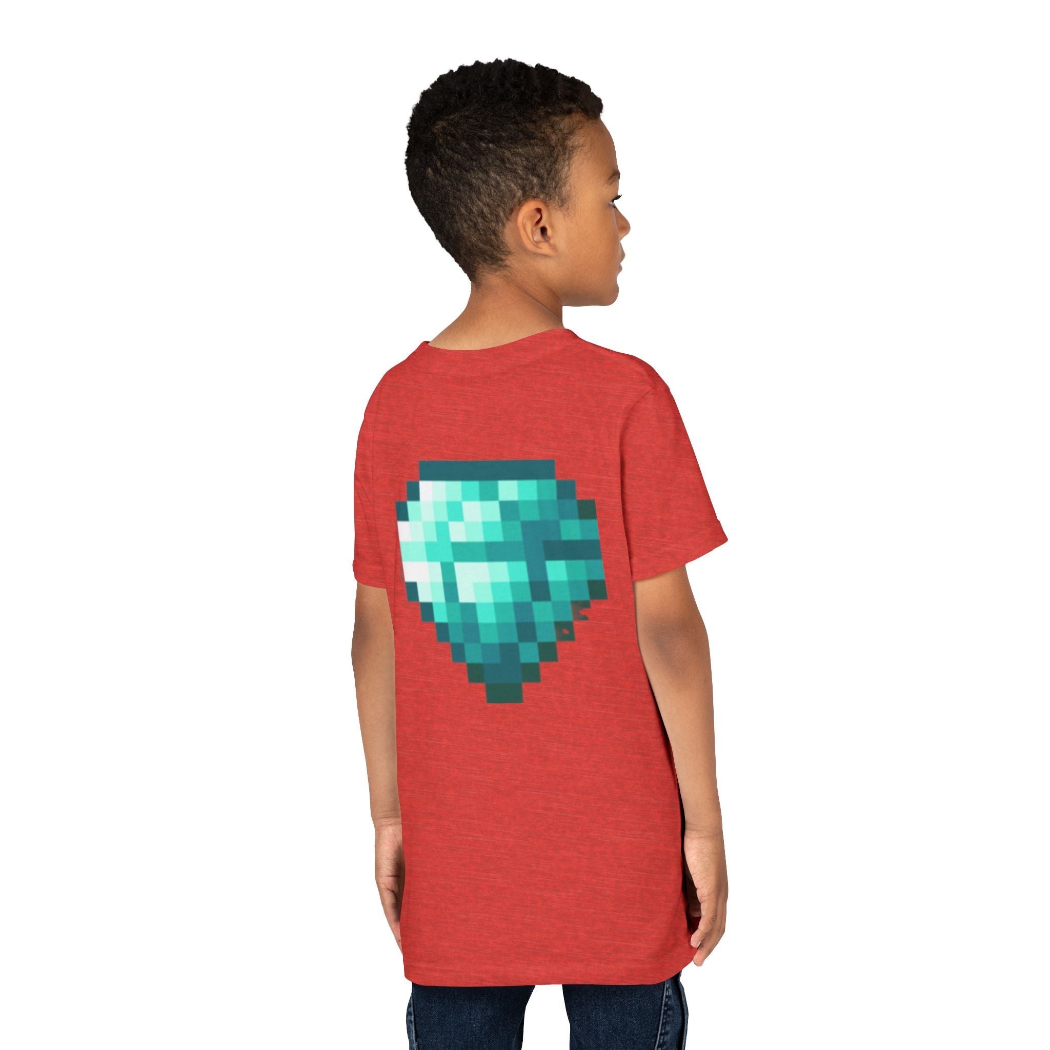 Youth Diamond Legend Tee — Pixel Minecraft-Style Gem Graphic Shirt