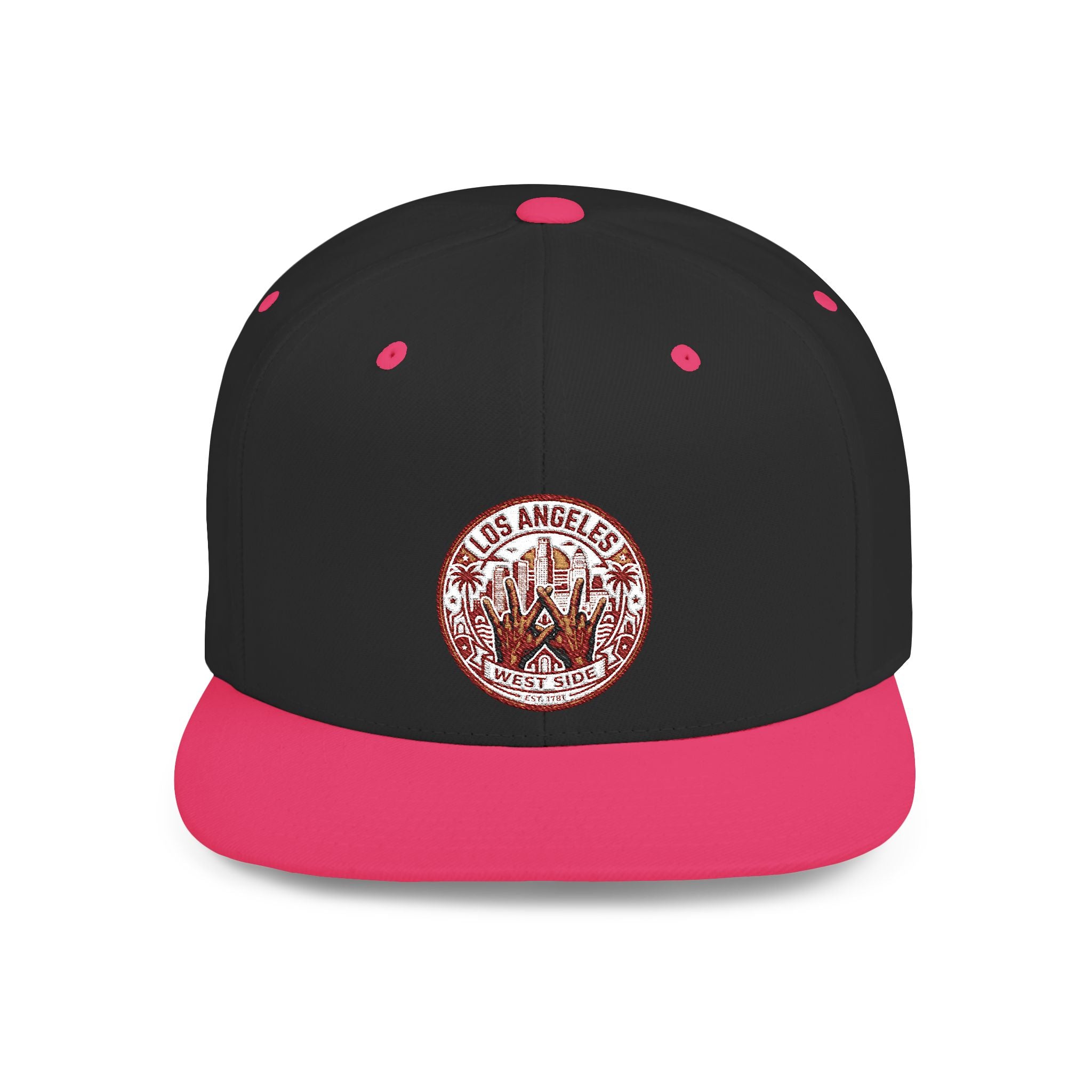 Wildflower Crown Snapback Hat — 'Little Dreamer' Floral Embroidered Flat Bill