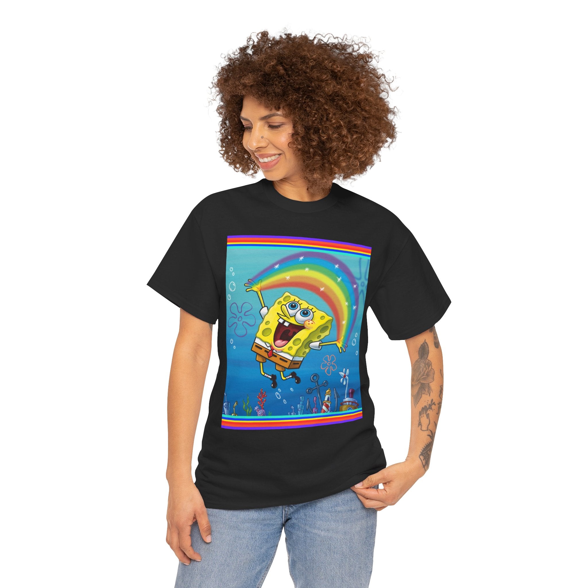 SpongeBob Rainbow SquarePants T-Shirt — Nickelodeon Graphic Tee