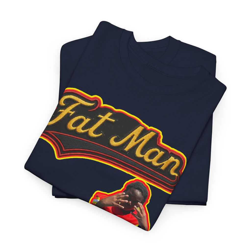Fat Man Graphic Tee — Retro Boxing Design with '10' Back Patch