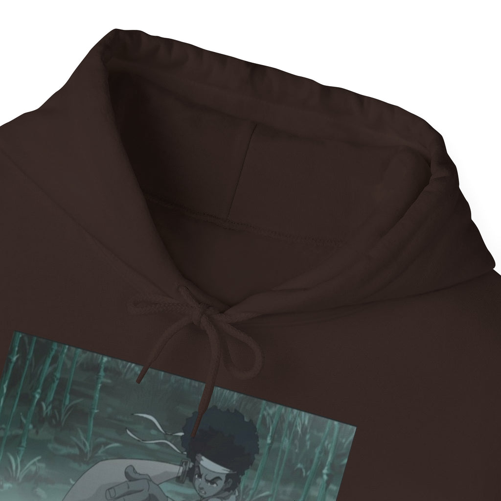 Moody Forest Angel Hoodie — Ethereal Wings Graphic Sweatshirt