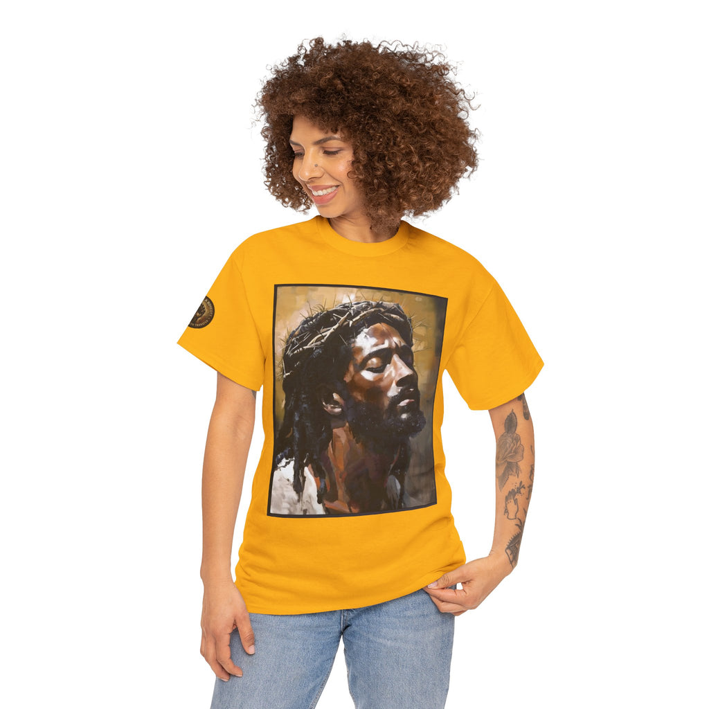 Jesus Portrait Tee with 'This Is Not A Boycott — This Is A Wealth Transfer' Back Emblem