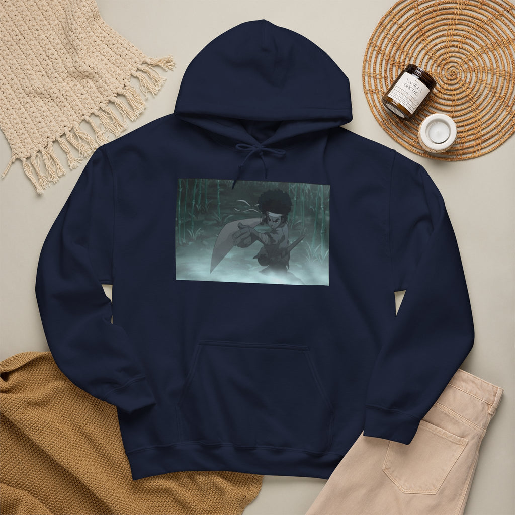 Moody Forest Angel Hoodie — Ethereal Wings Graphic Sweatshirt