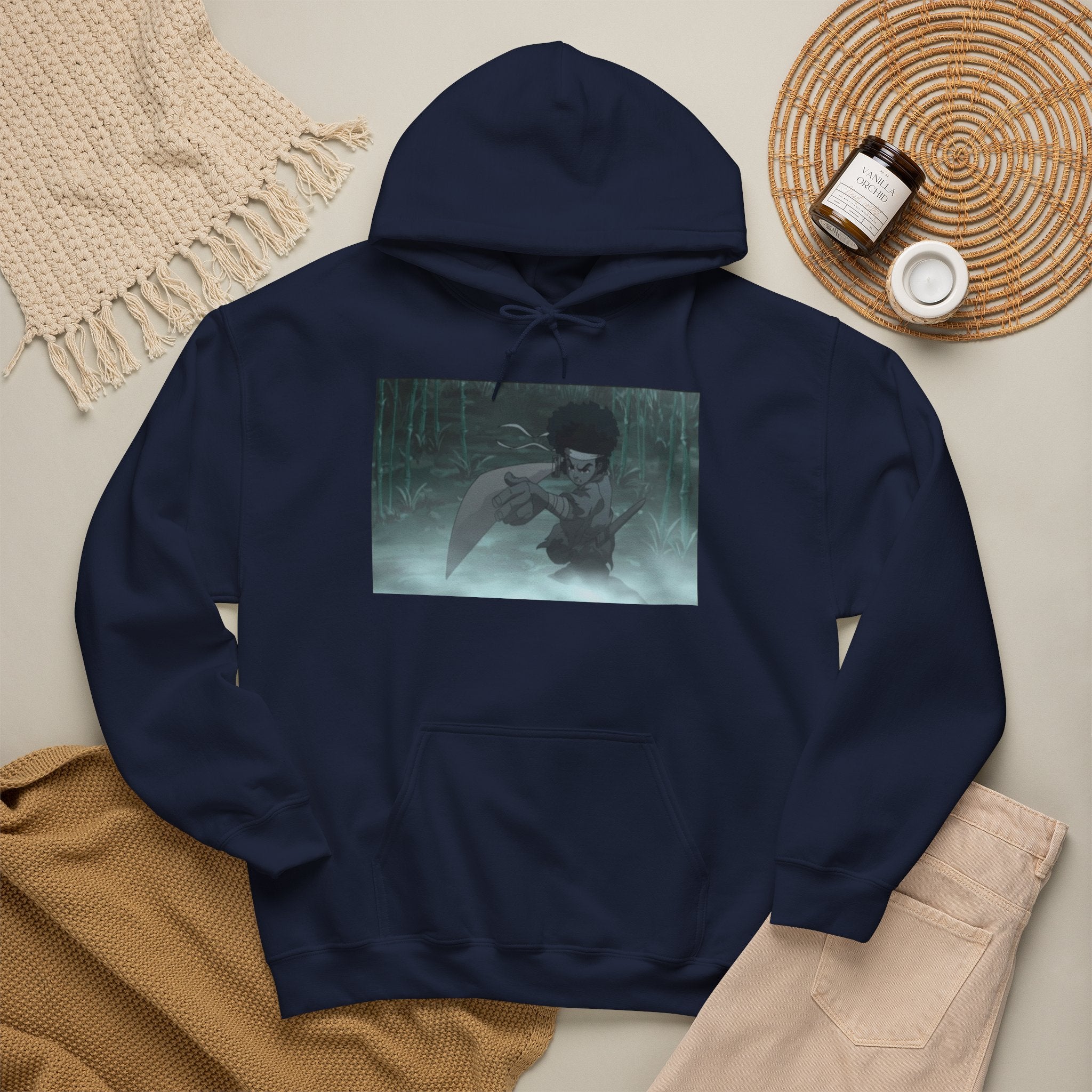 Moody Forest Angel Hoodie — Ethereal Wings Graphic Sweatshirt