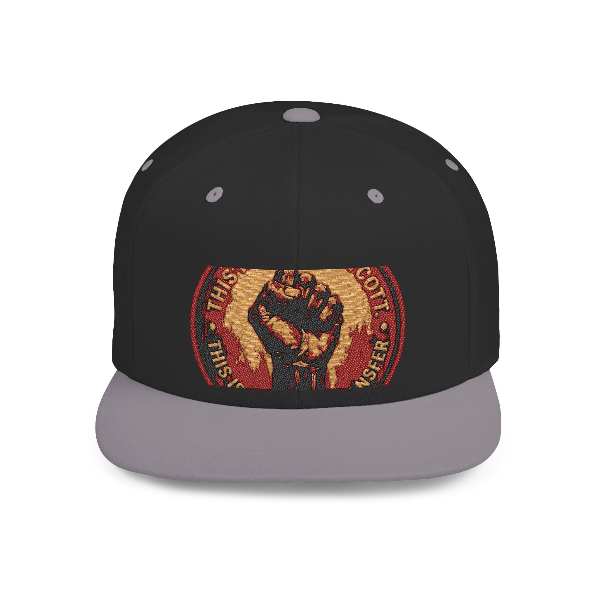Raised Fist Snapback Hat – Vintage Protest Emblem Flat Bill Cap